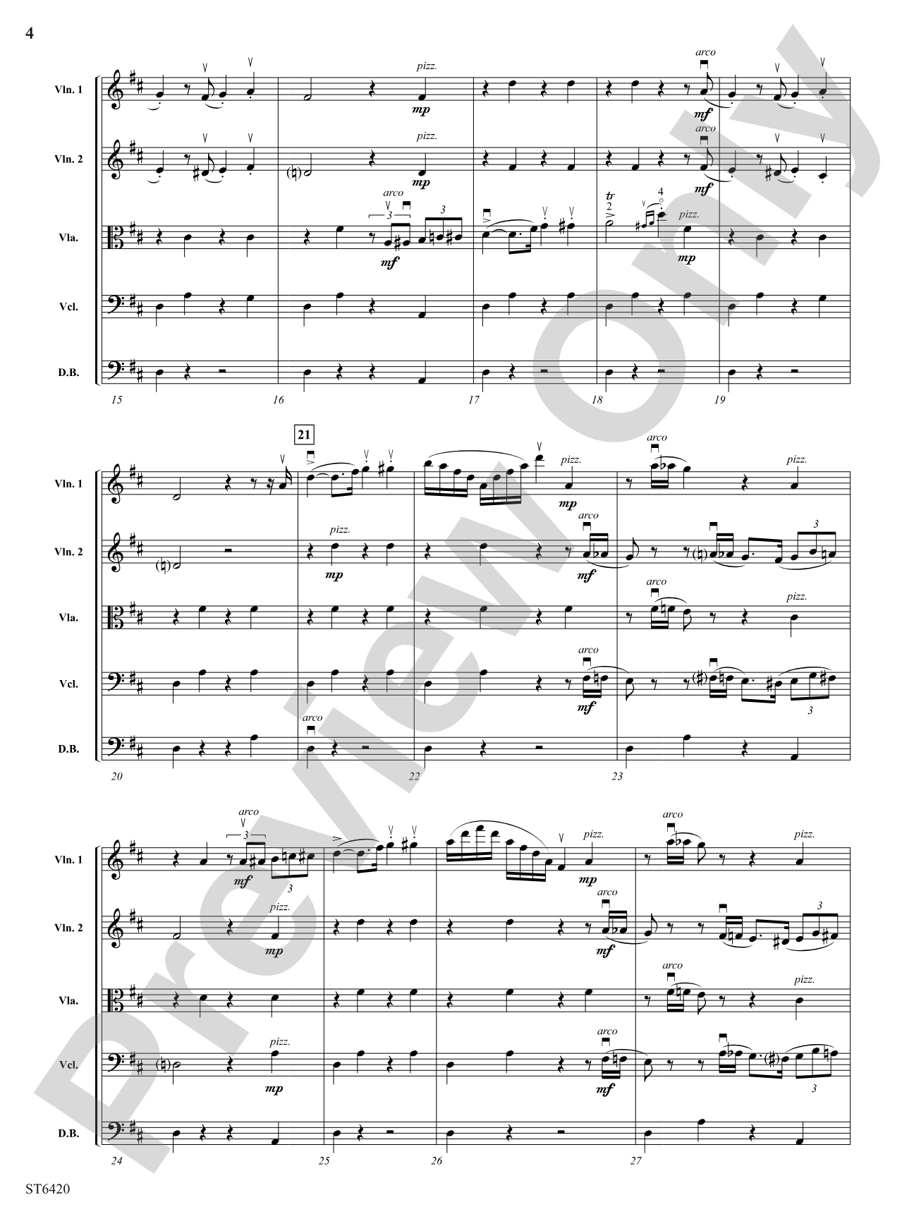 Hungarian Rhapsody No 9: String Orchestra Conductor Score & Parts