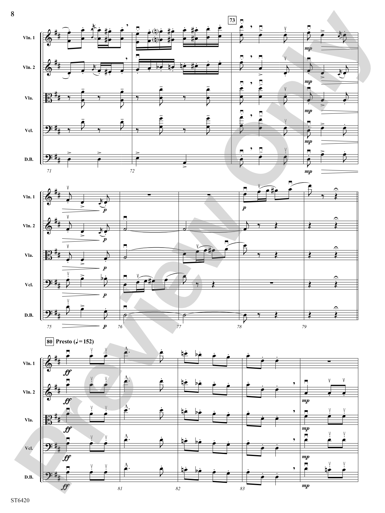 Hungarian Rhapsody No 9: String Orchestra Conductor Score & Parts