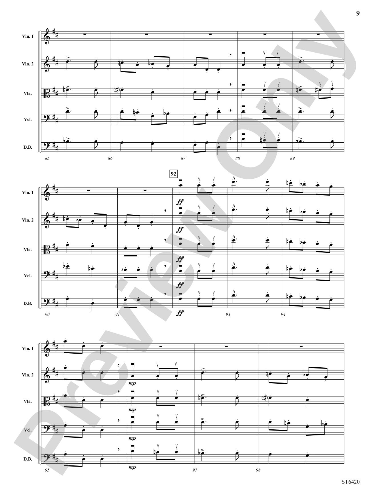 Hungarian Rhapsody No 9: String Orchestra Conductor Score & Parts