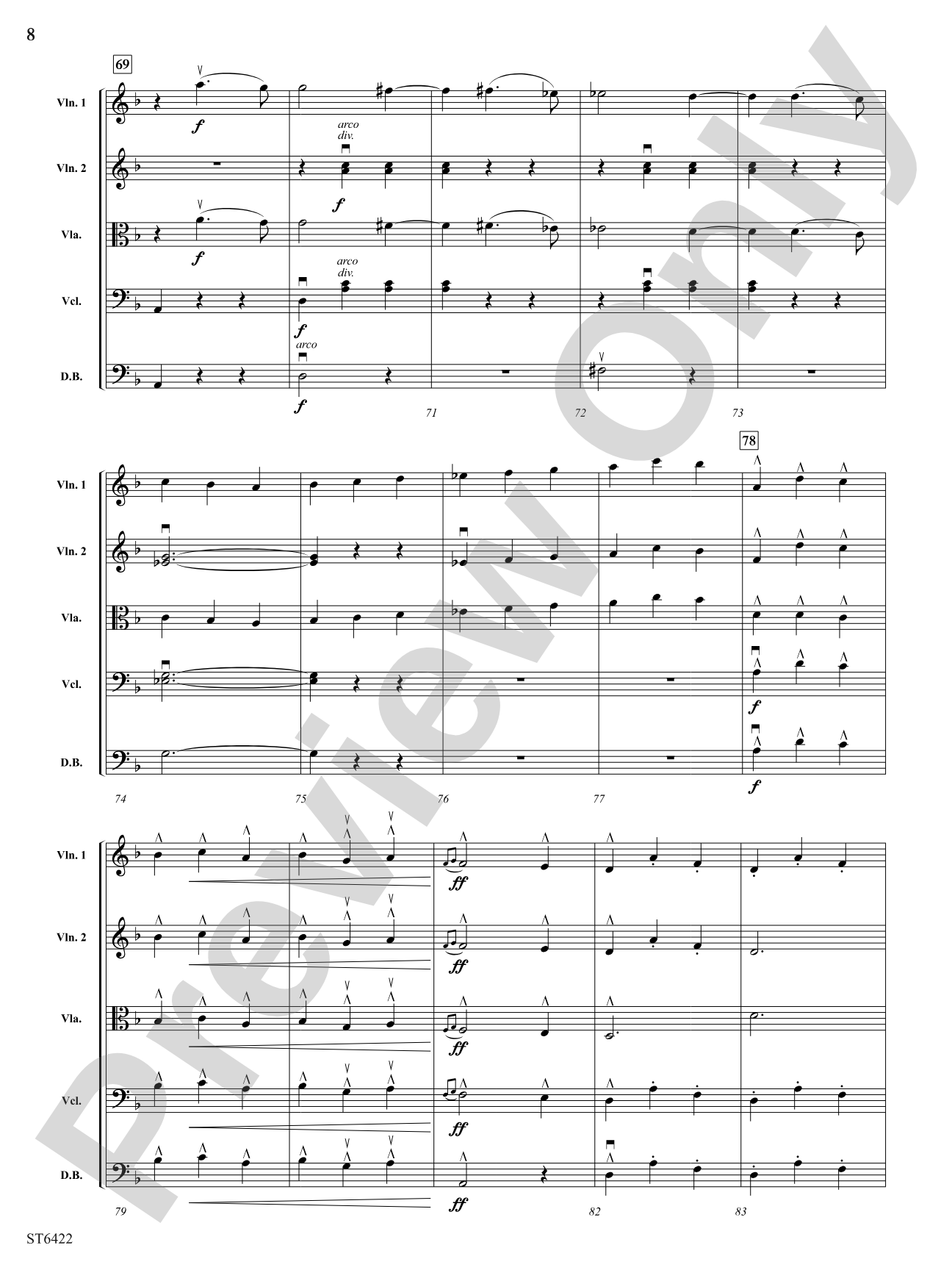 Themes from Carmen: String Orchestra Conductor Score & Parts