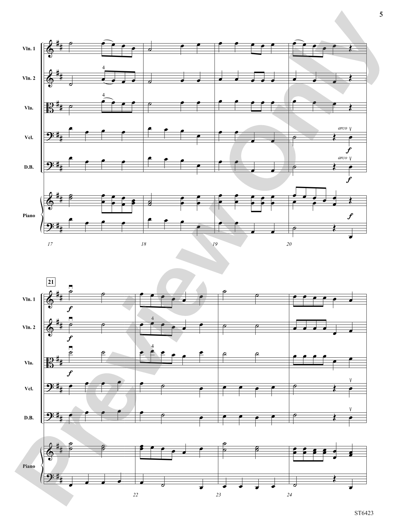 Go Tell it on the Mountain: String Orchestra Conductor Score & Parts