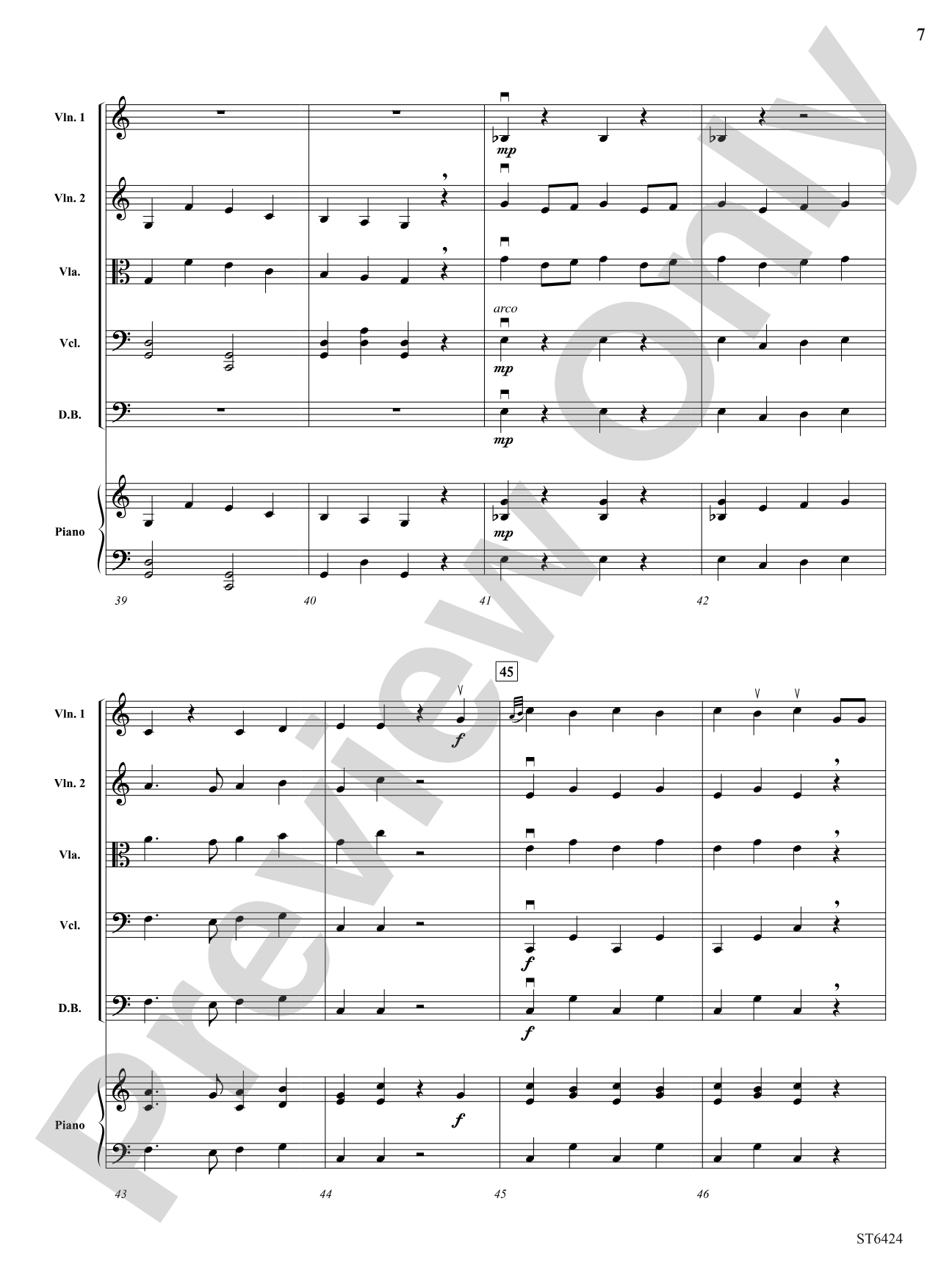 There Lived a King: String Orchestra Conductor Score & Parts