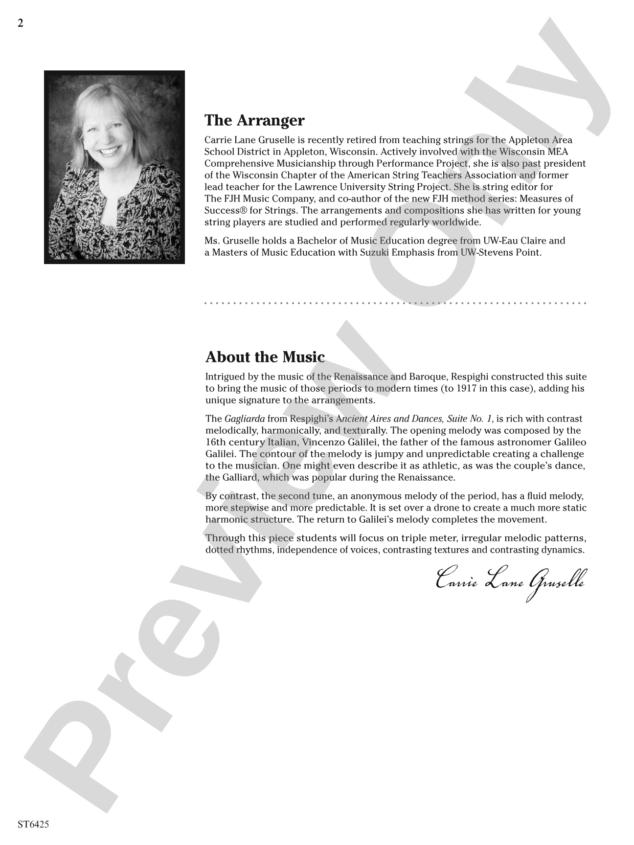 Gagliarda: String Orchestra Conductor Score & Parts