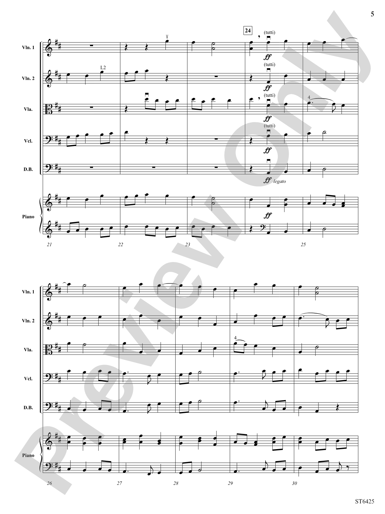 Gagliarda: String Orchestra Conductor Score & Parts