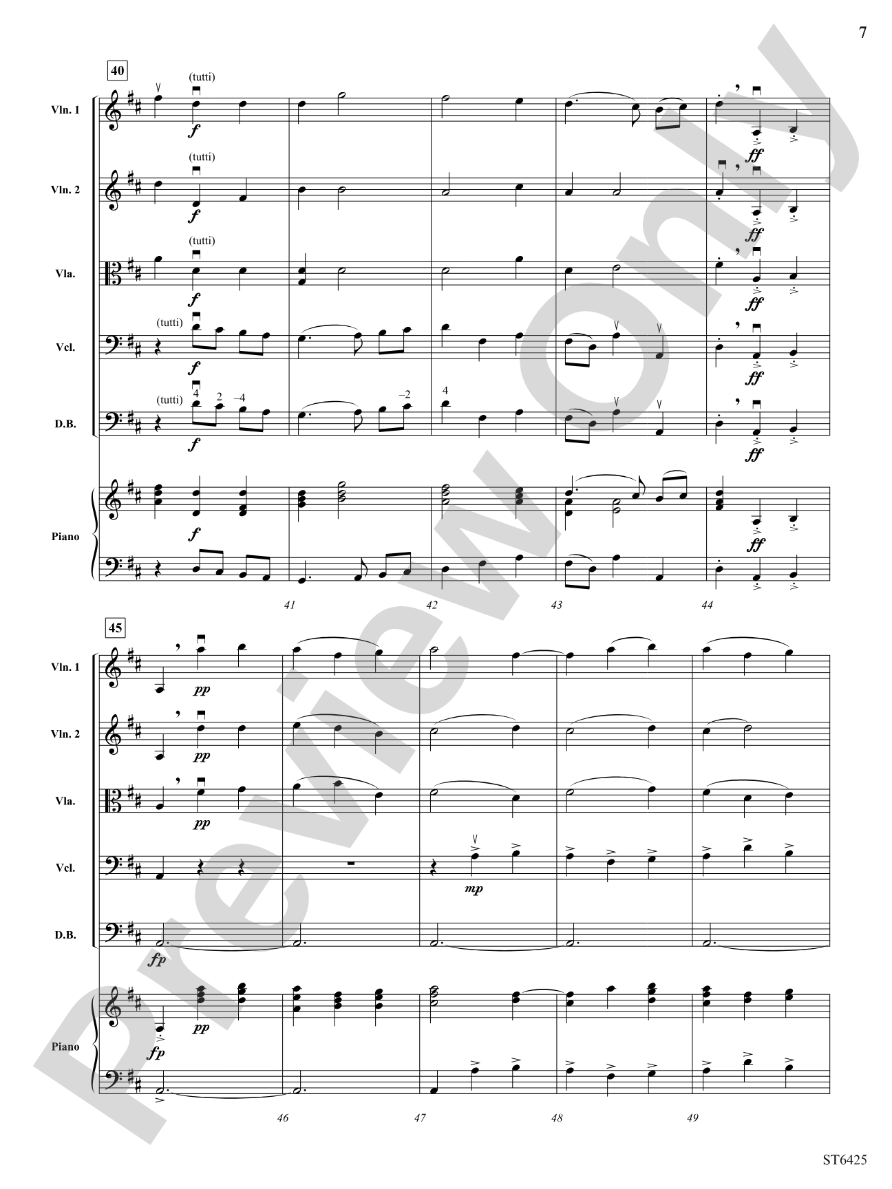 Gagliarda: String Orchestra Conductor Score & Parts