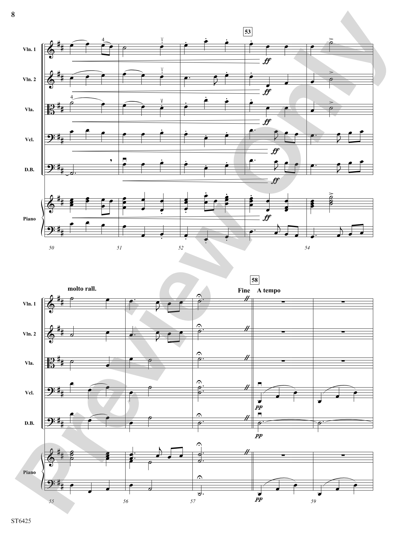 Gagliarda: String Orchestra Conductor Score & Parts