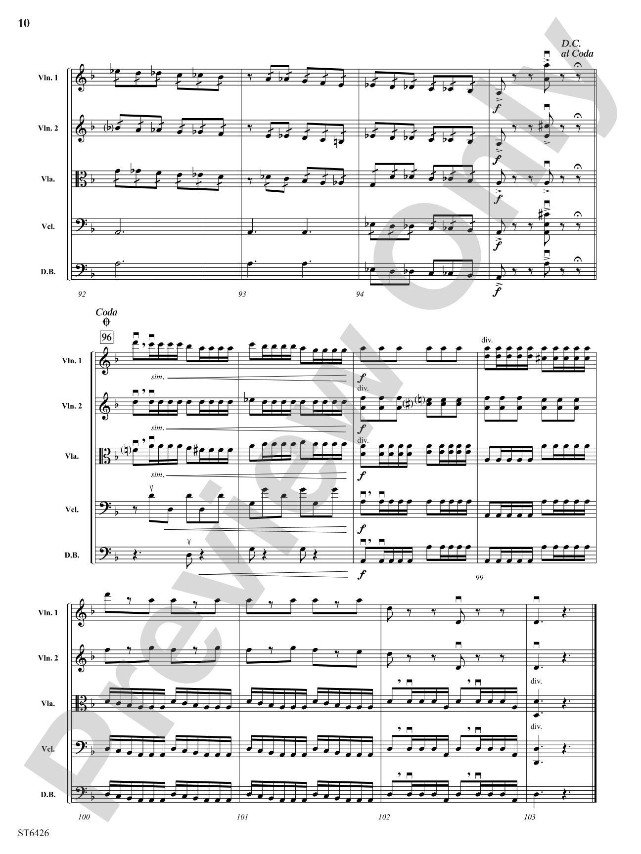 Allegro Moderato (From Symphony No. 3): String Orchestra Conductor Score & Parts
