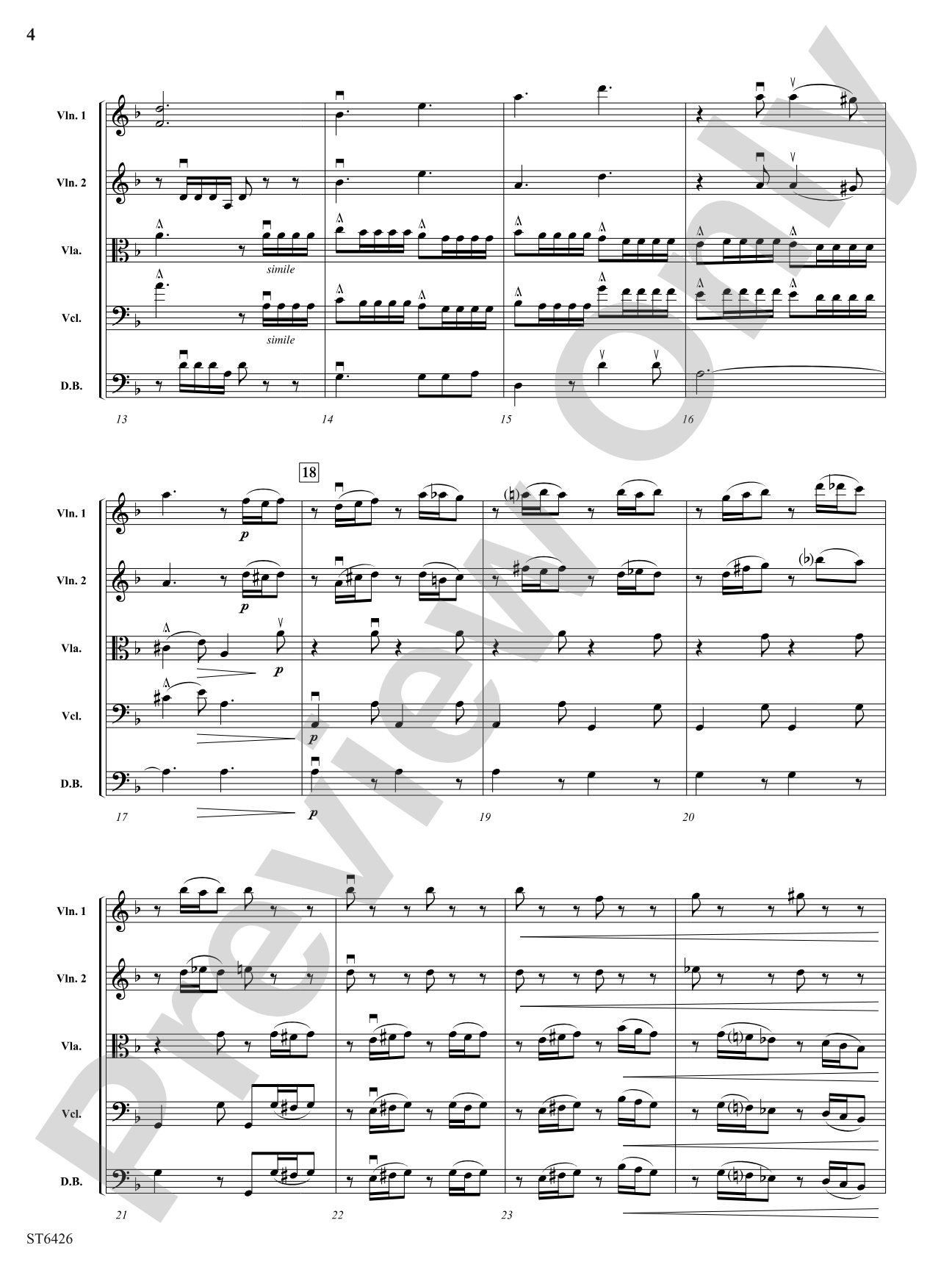 Allegro Moderato (From Symphony No. 3): String Orchestra Conductor Score & Parts