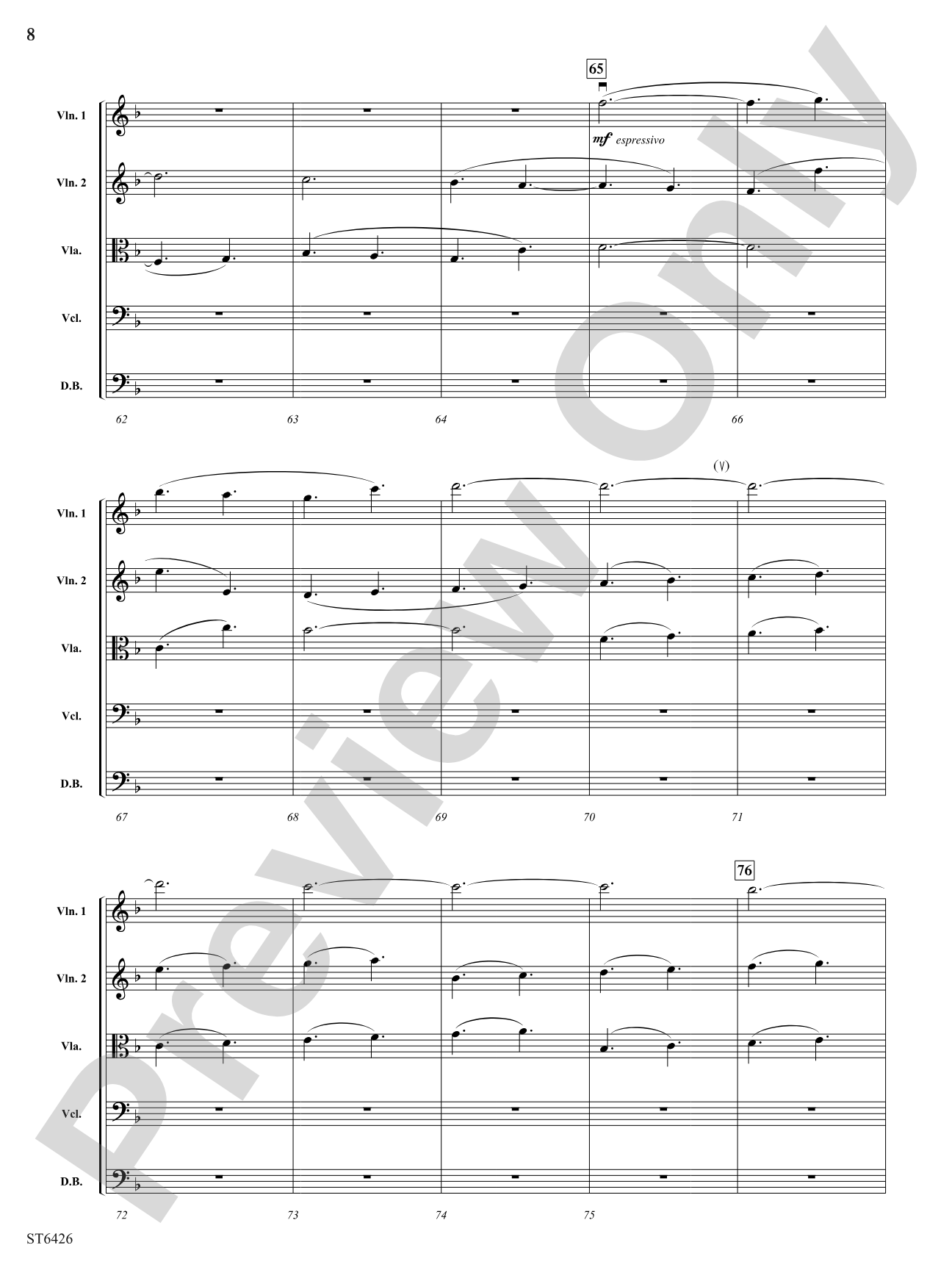 Allegro Moderato (From Symphony No. 3): String Orchestra Conductor Score & Parts