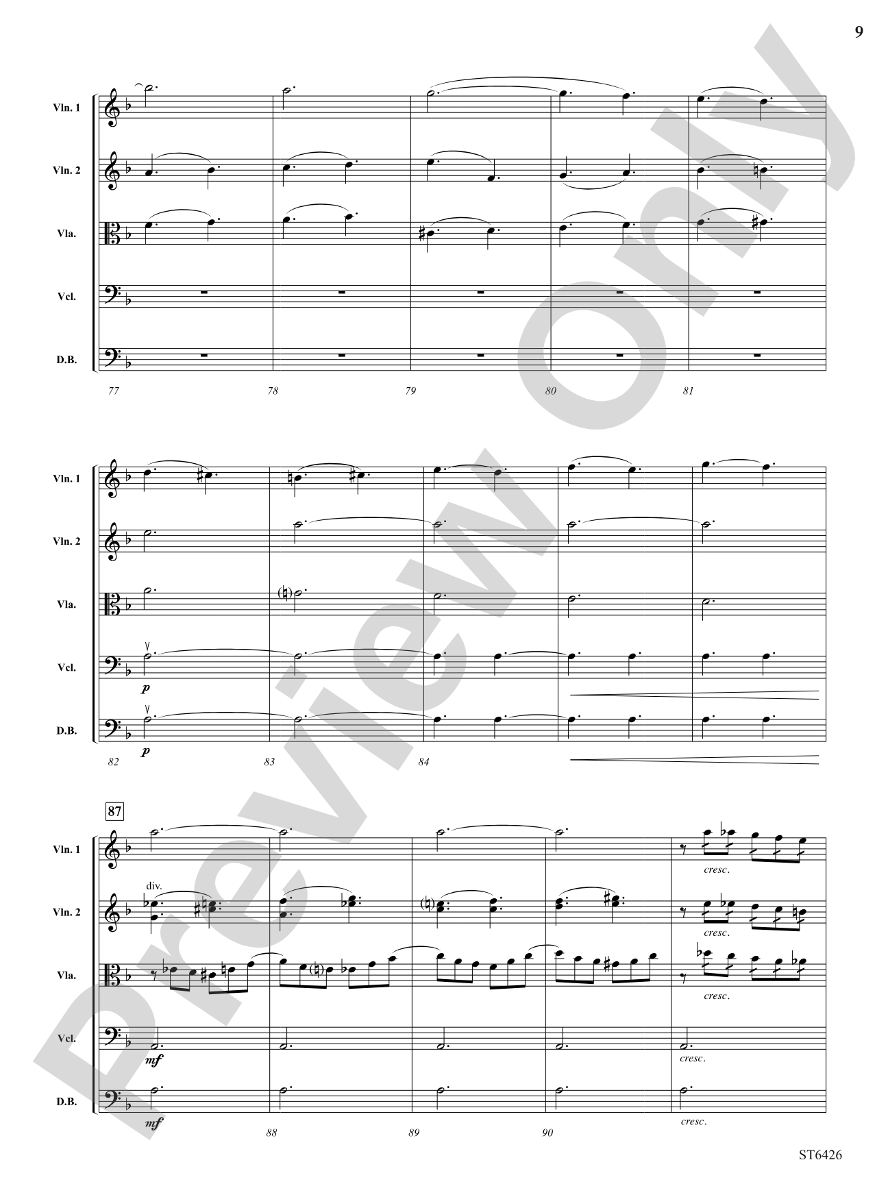 Allegro Moderato (From Symphony No. 3): String Orchestra Conductor Score & Parts