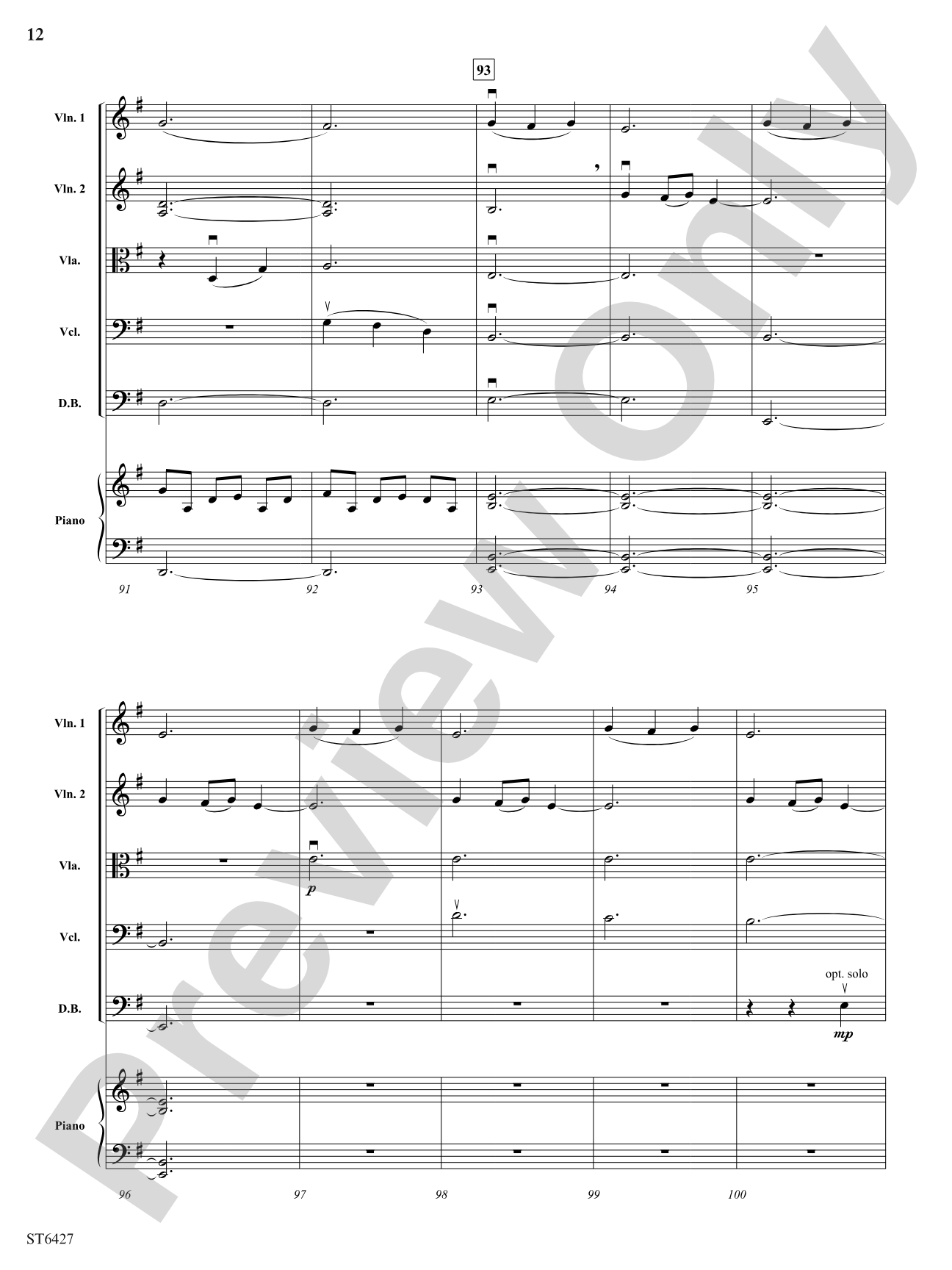 A Solitary Wish: String Orchestra Conductor Score & Parts