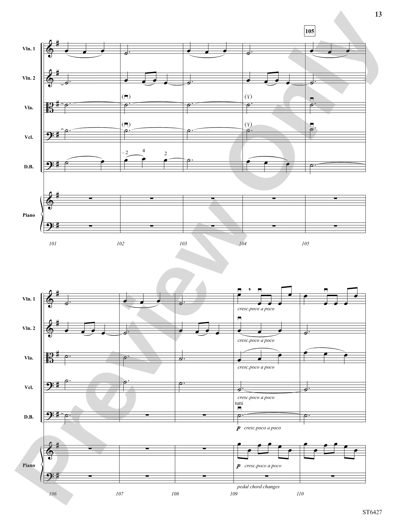 A Solitary Wish: String Orchestra Conductor Score & Parts