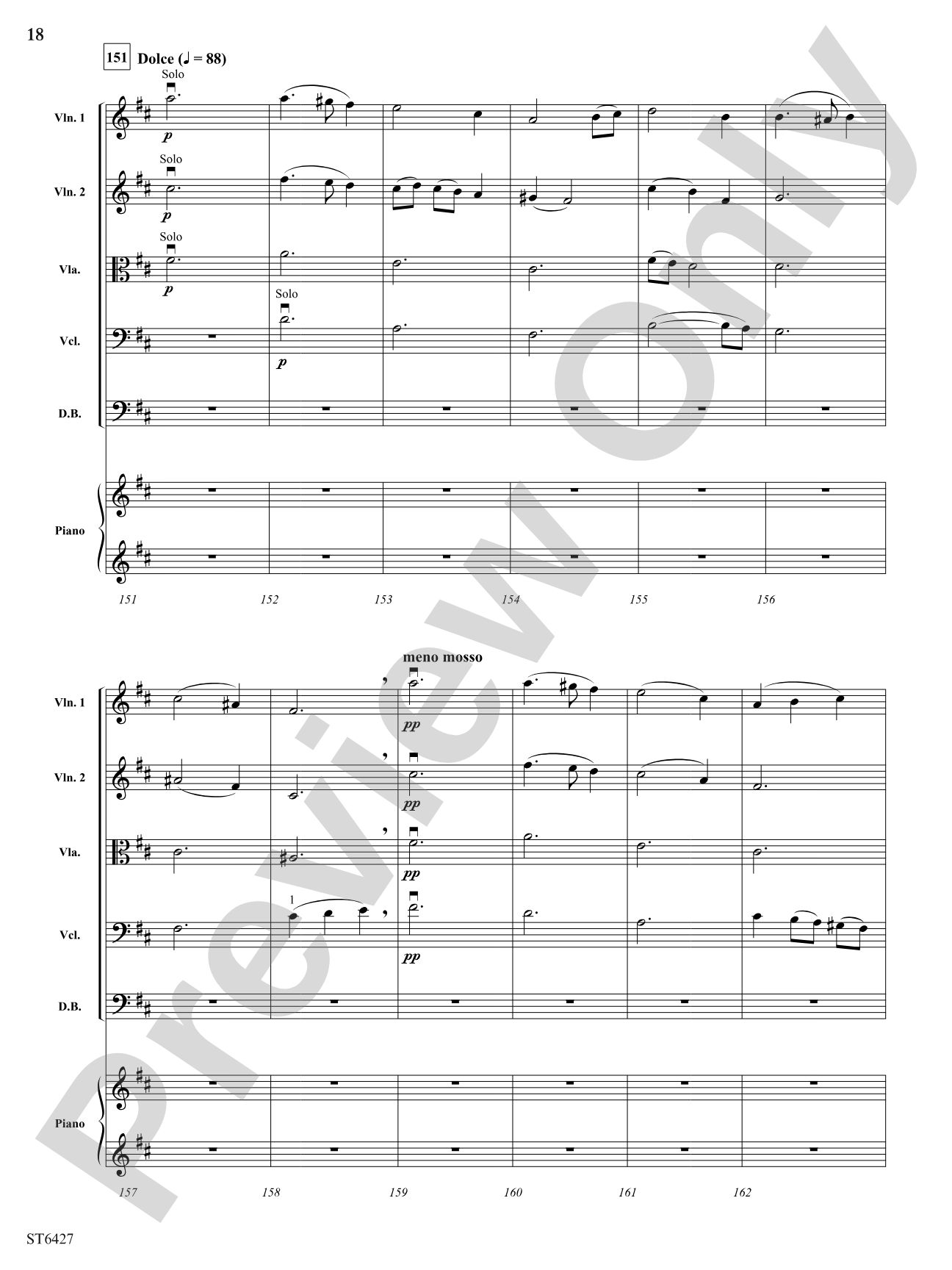 A Solitary Wish: String Orchestra Conductor Score & Parts