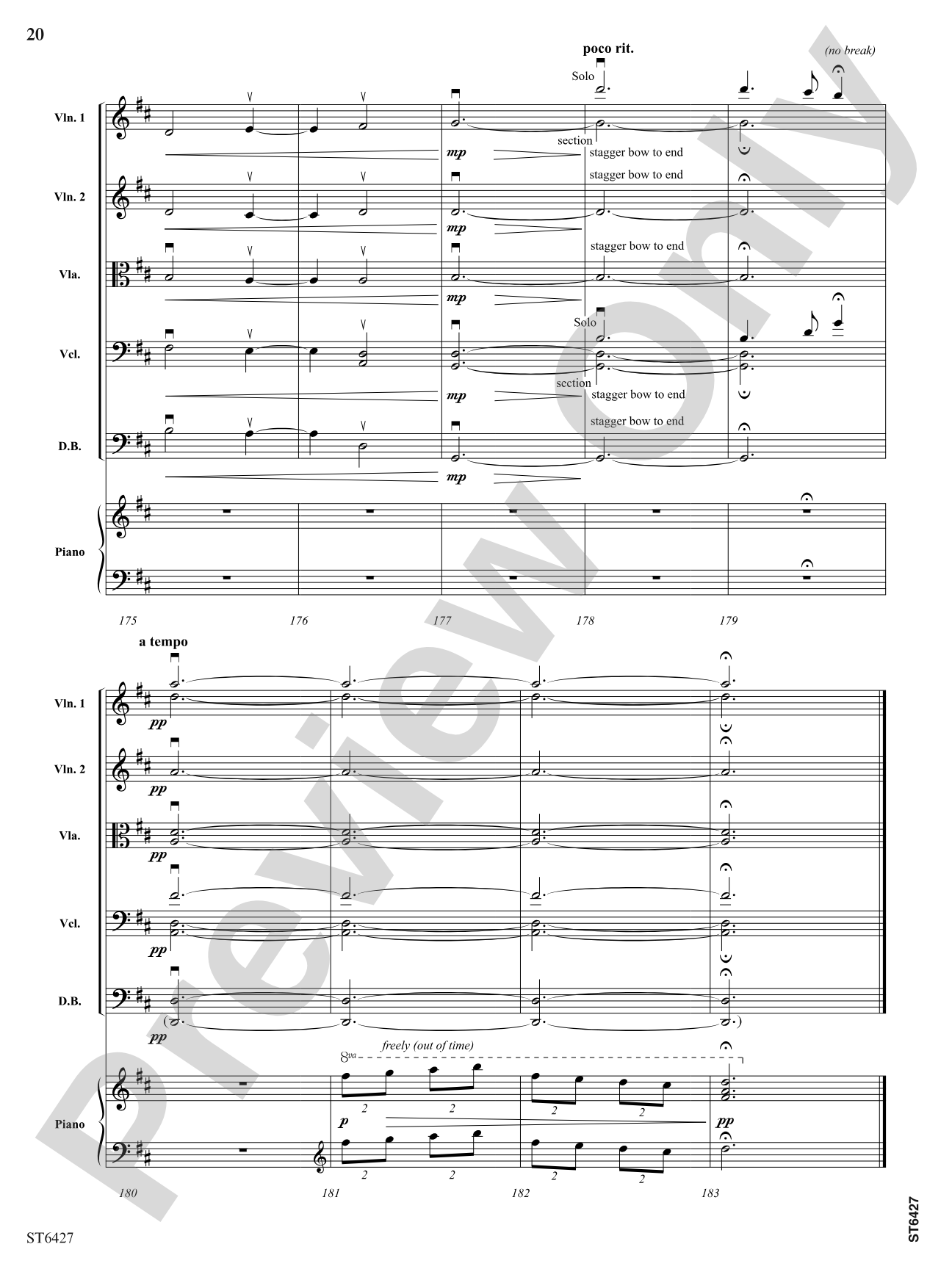 A Solitary Wish: String Orchestra Conductor Score & Parts