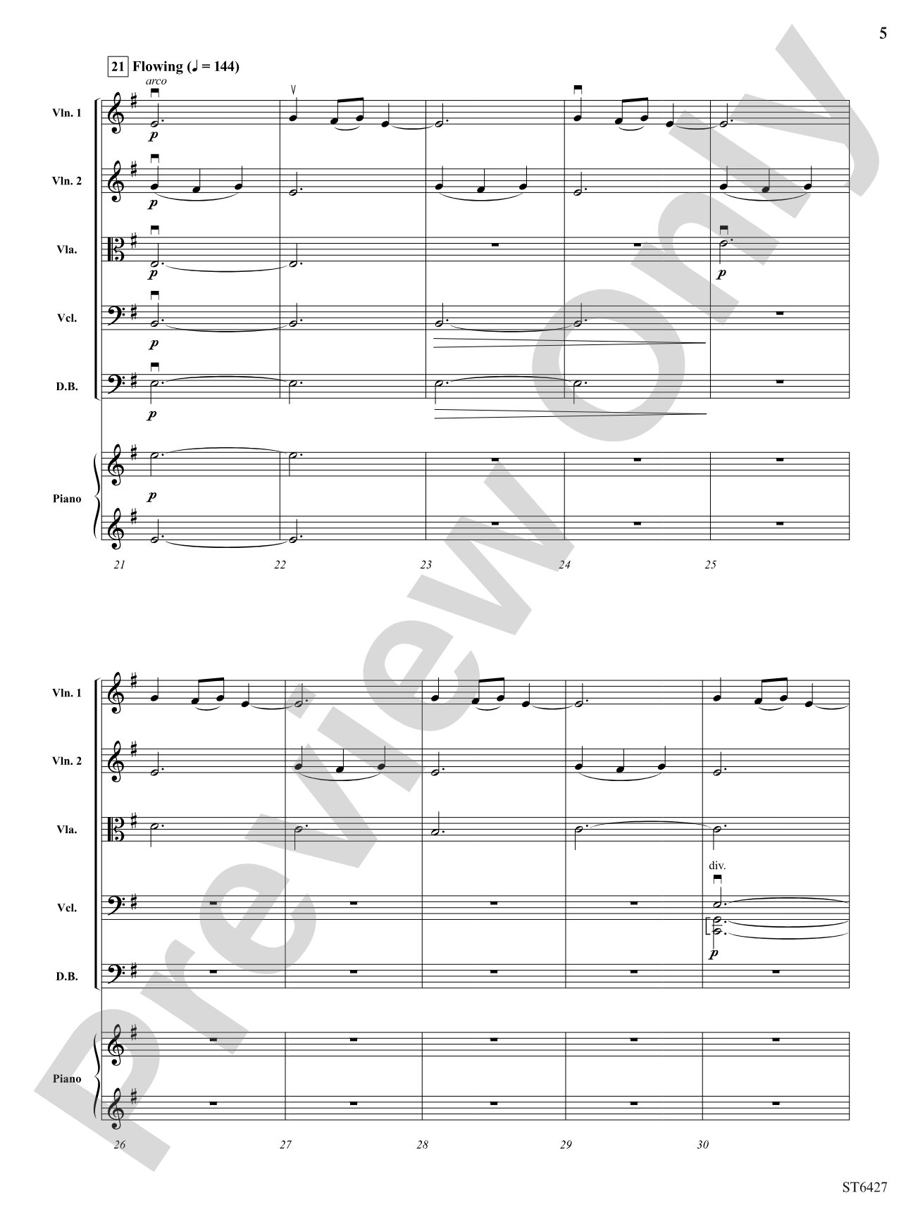 A Solitary Wish: String Orchestra Conductor Score & Parts