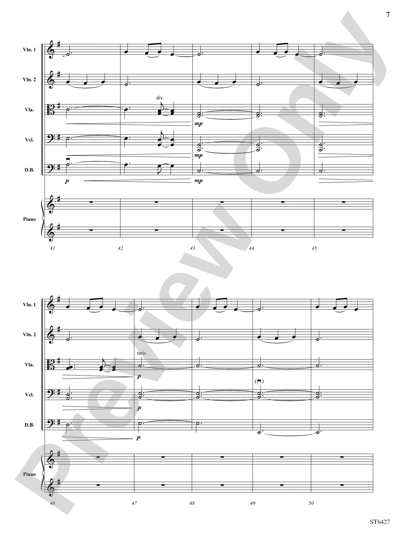 A Solitary Wish: String Orchestra Conductor Score & Parts
