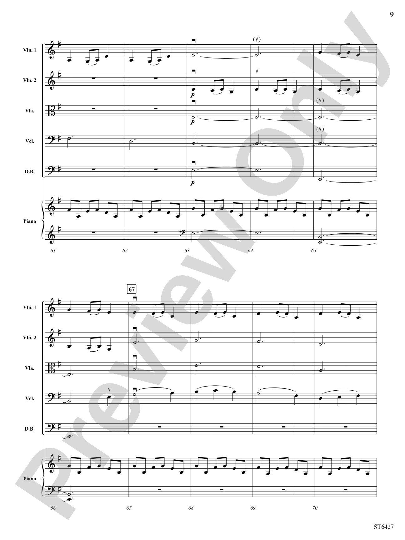A Solitary Wish: String Orchestra Conductor Score & Parts
