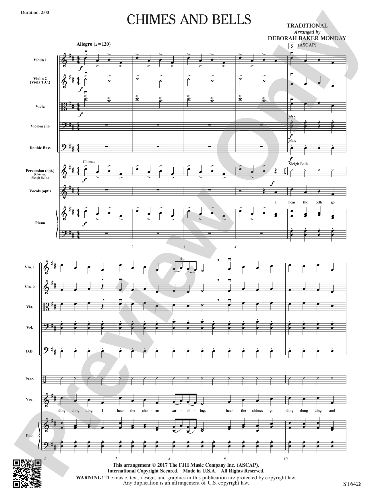 Chimes and Bells: String Orchestra Conductor Score & Parts