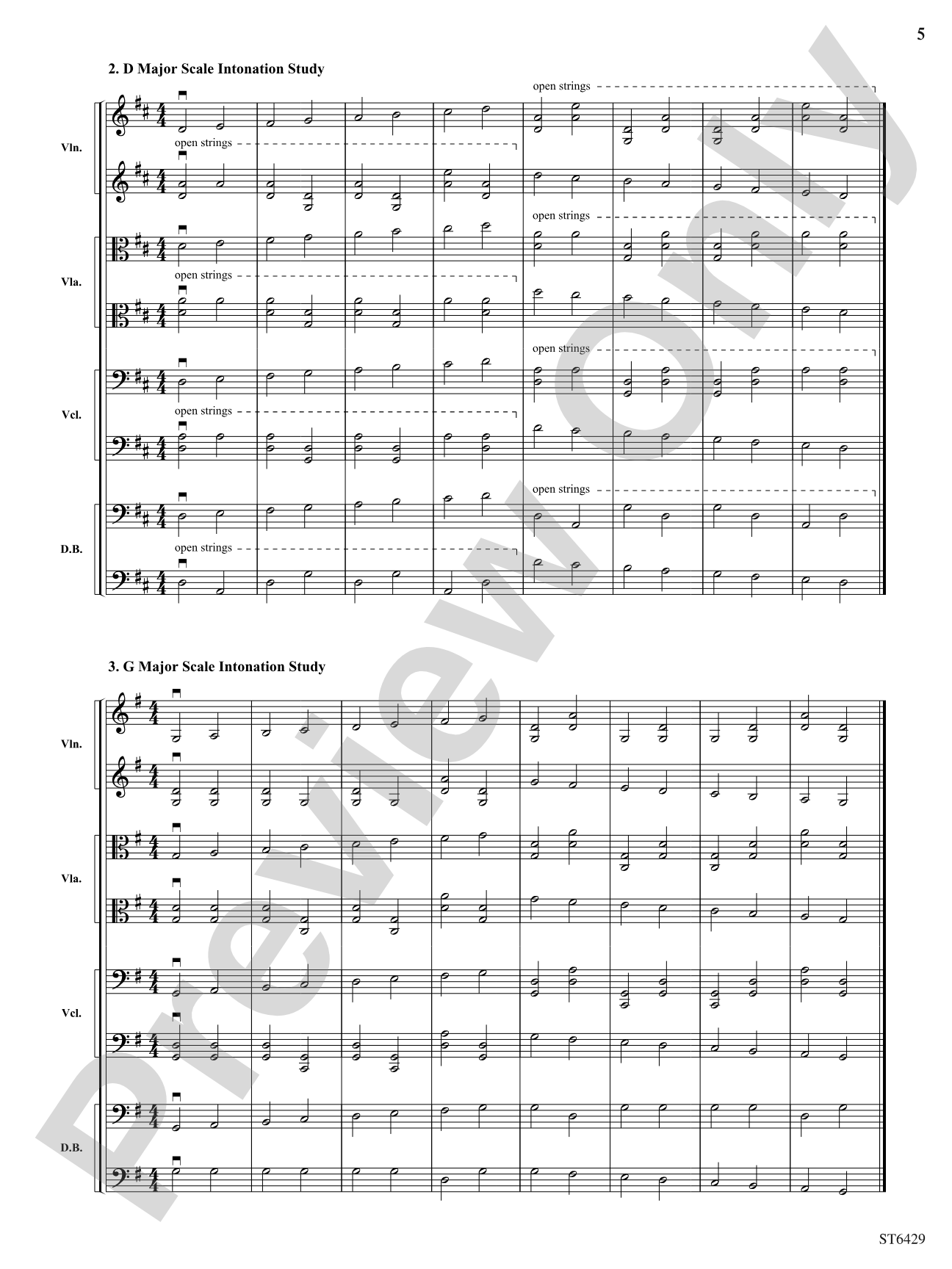 10 Intonation Studies and Chorales: String Orchestra Conductor Score & Parts