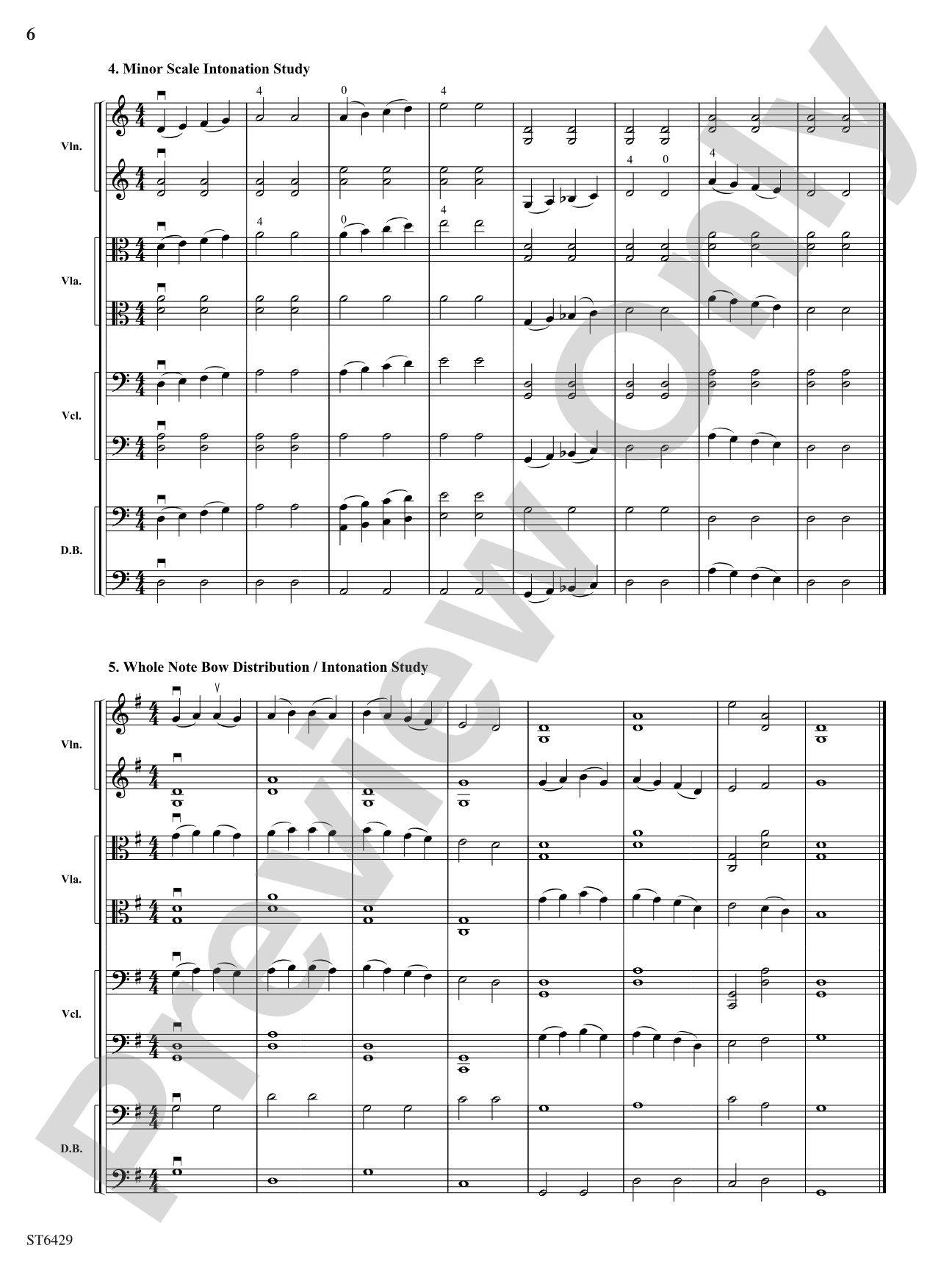 10 Intonation Studies and Chorales: String Orchestra Conductor Score & Parts