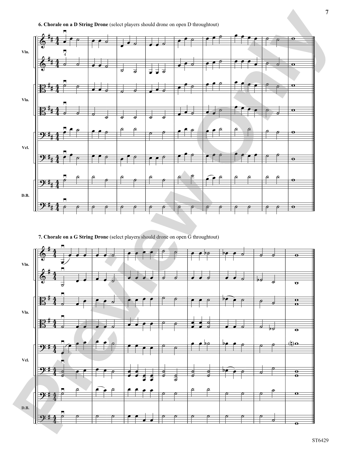 10 Intonation Studies and Chorales: String Orchestra Conductor Score & Parts