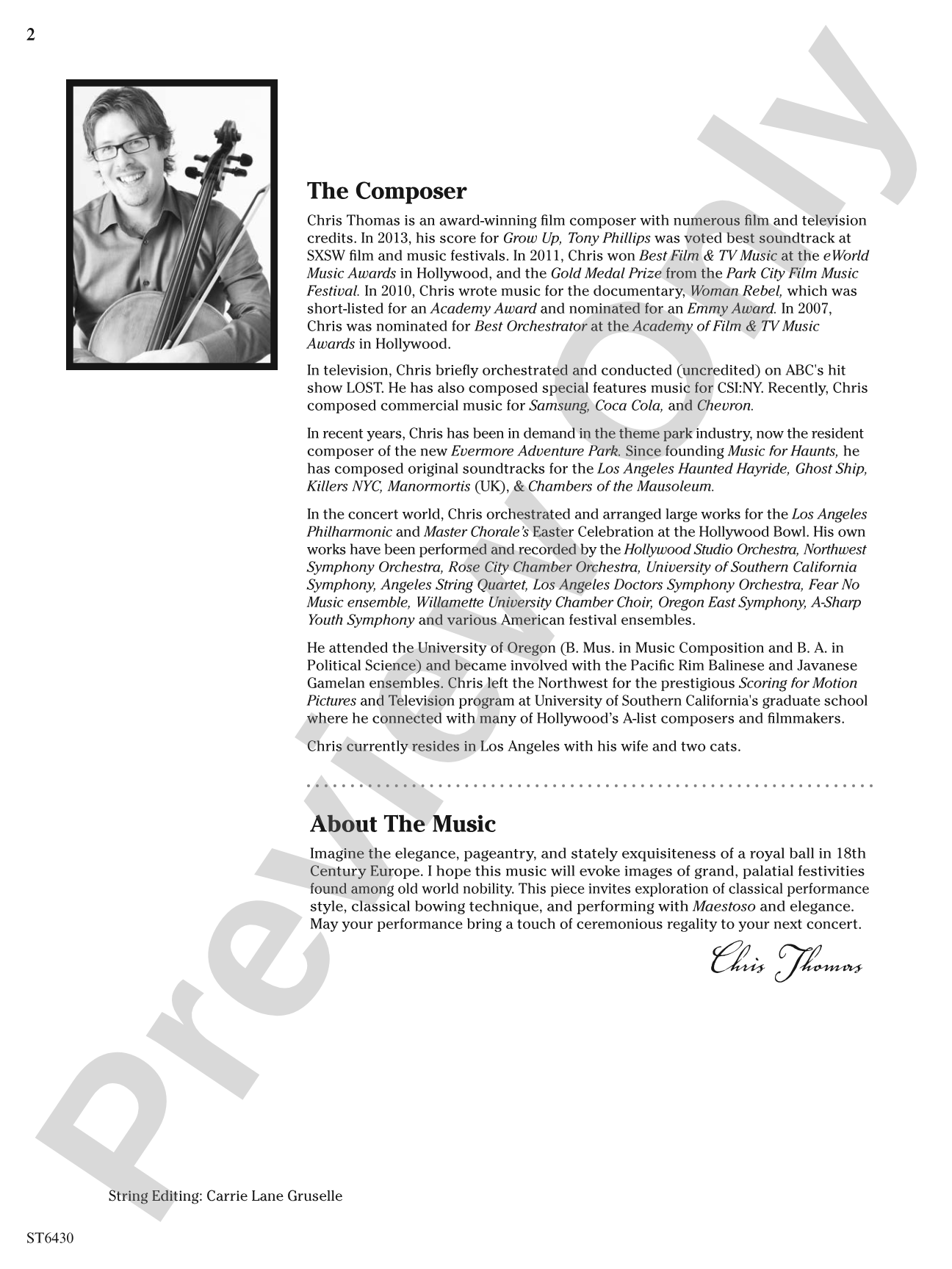 Masquerade Waltz: String Orchestra Conductor Score & Parts