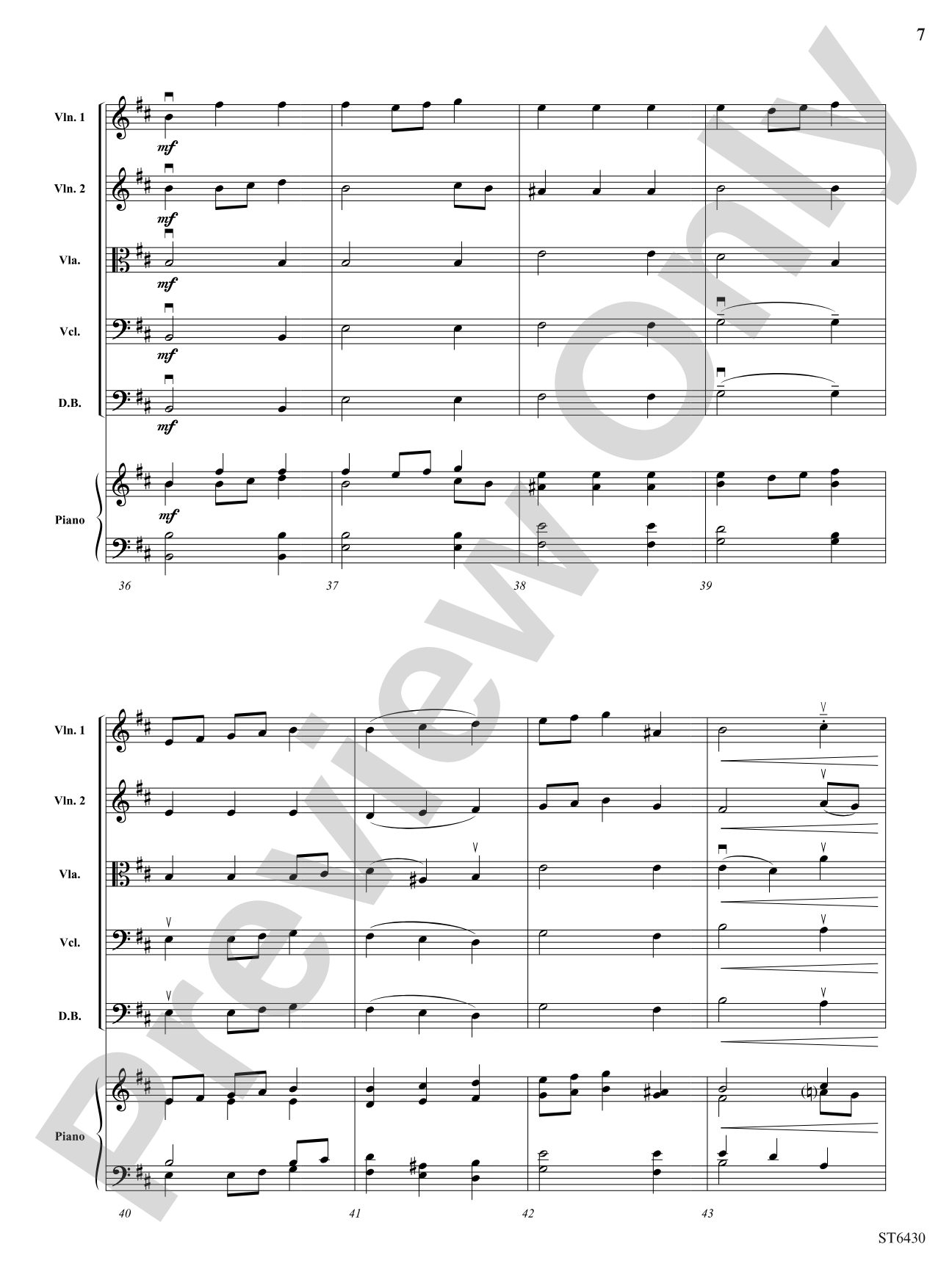 Masquerade Waltz: String Orchestra Conductor Score & Parts