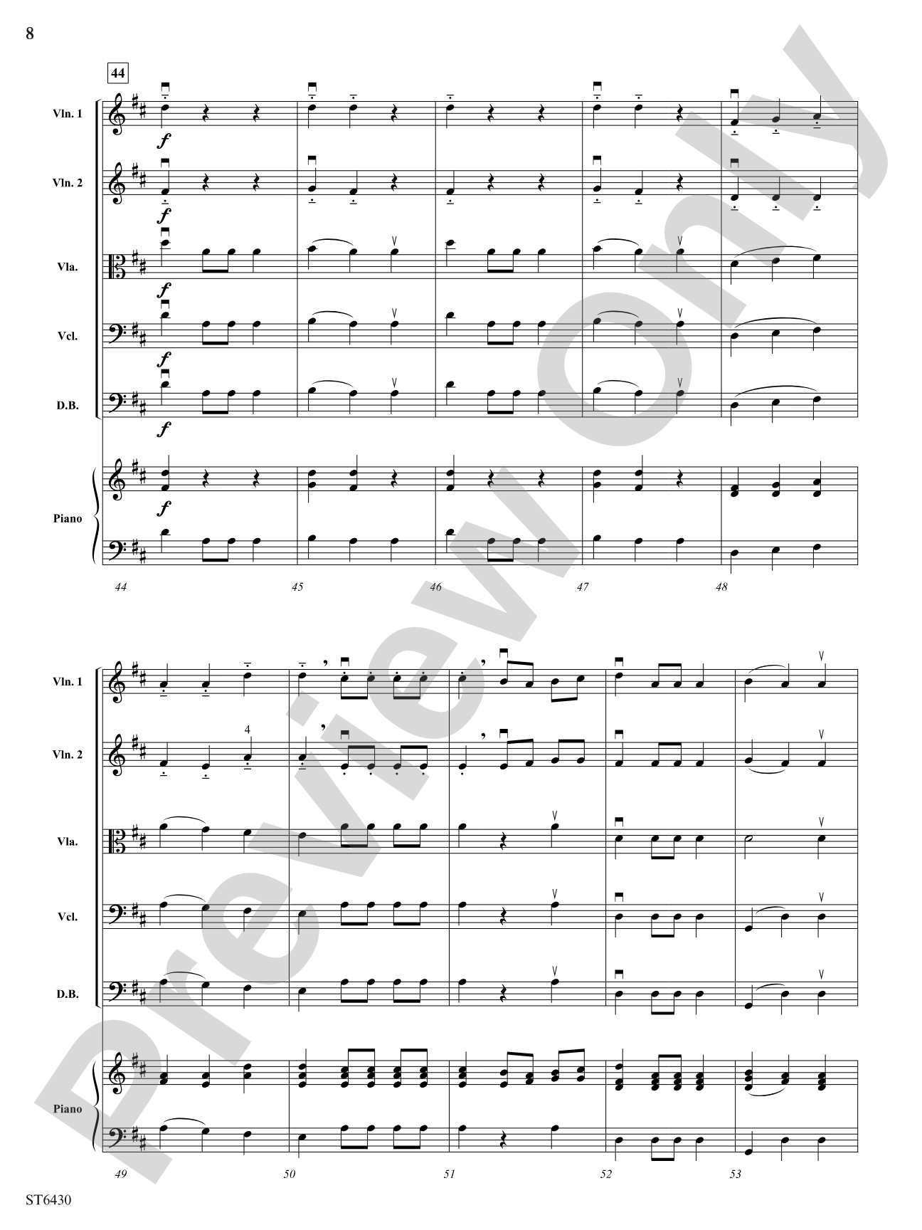 Masquerade Waltz: String Orchestra Conductor Score & Parts