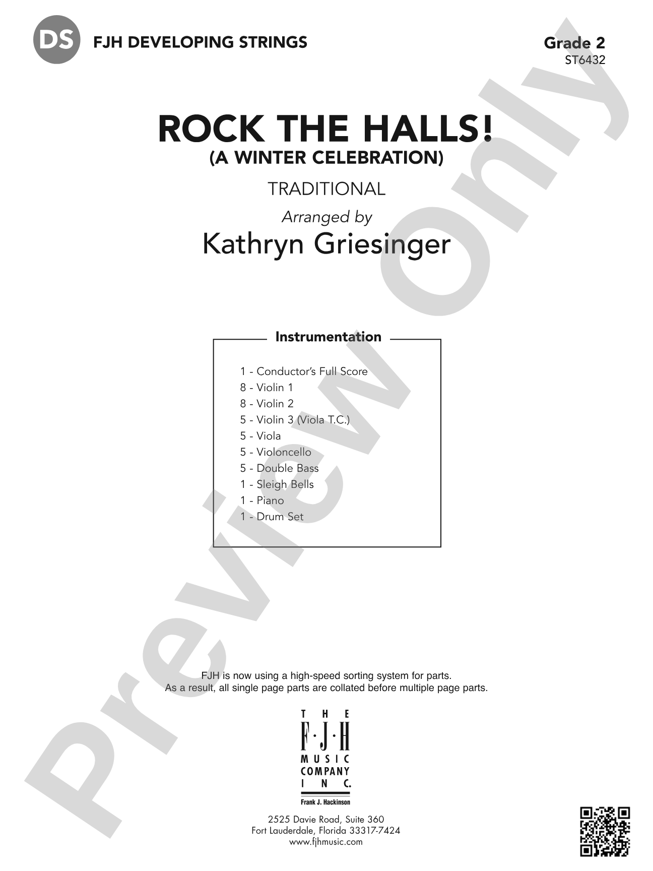 Rock The Halls!: String Orchestra Conductor Score & Parts