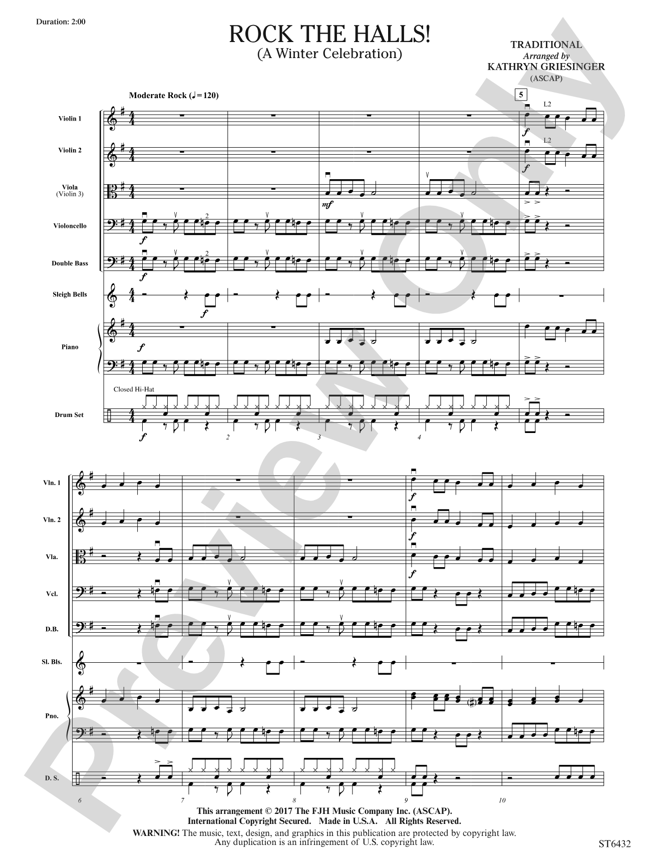 Rock The Halls!: String Orchestra Conductor Score & Parts