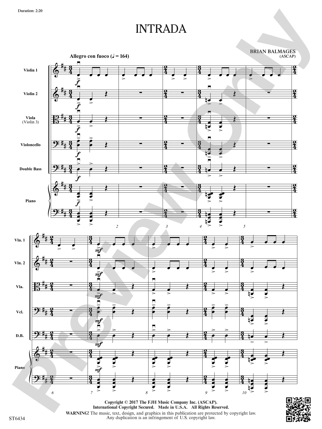 Intrada: Score