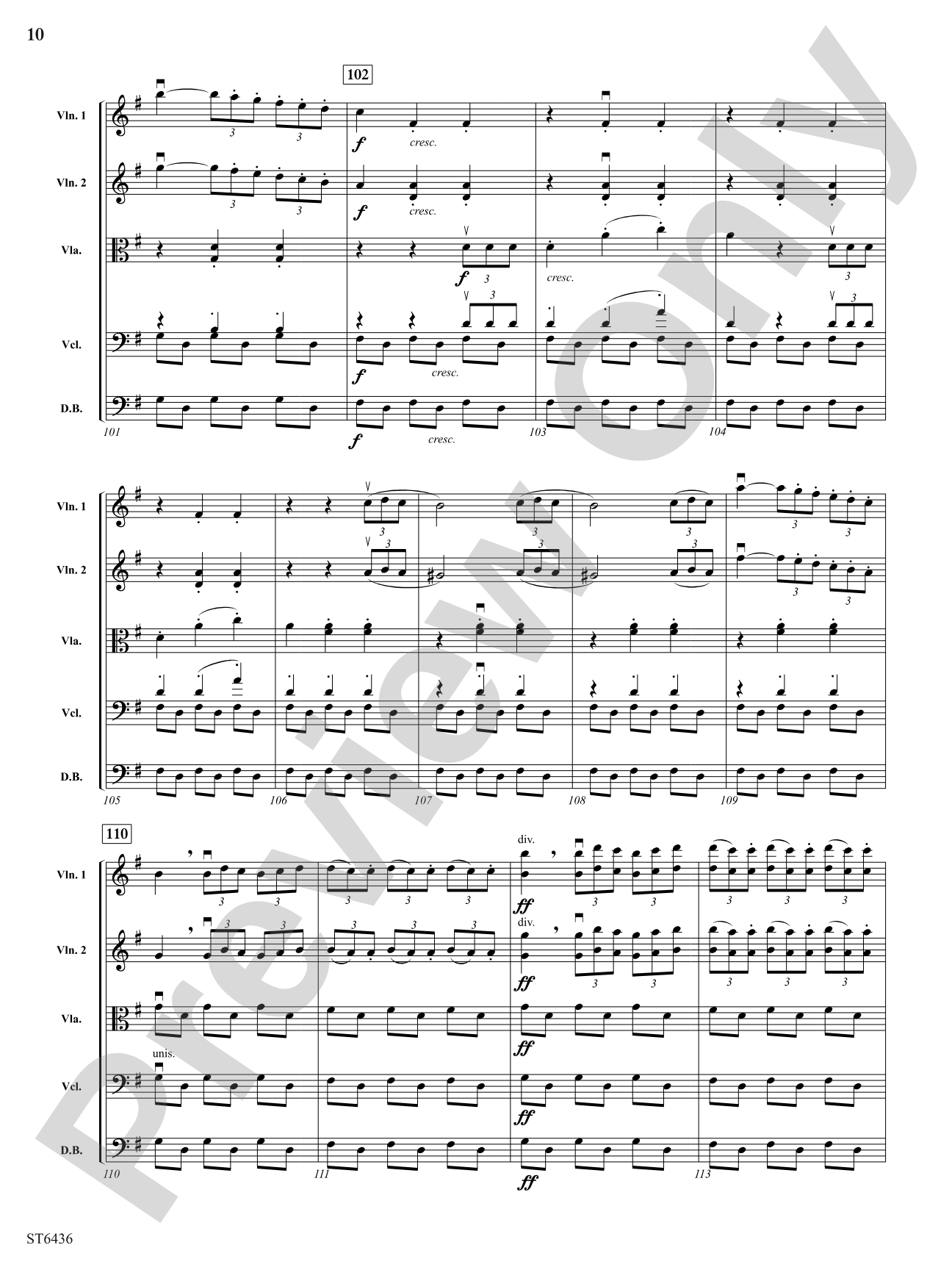 Overture from The Thieving Magpie: String Orchestra Conductor Score & Parts