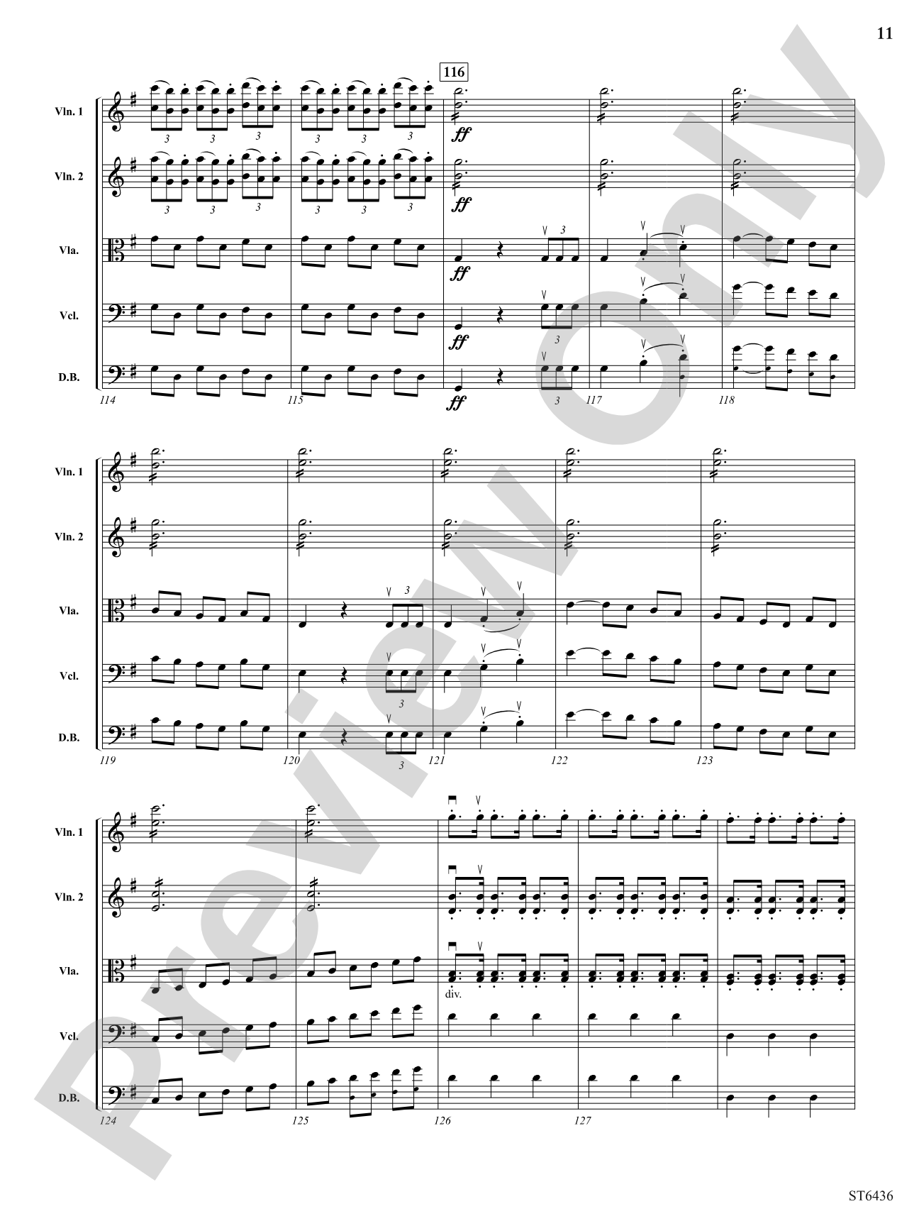 Overture from The Thieving Magpie: String Orchestra Conductor Score & Parts