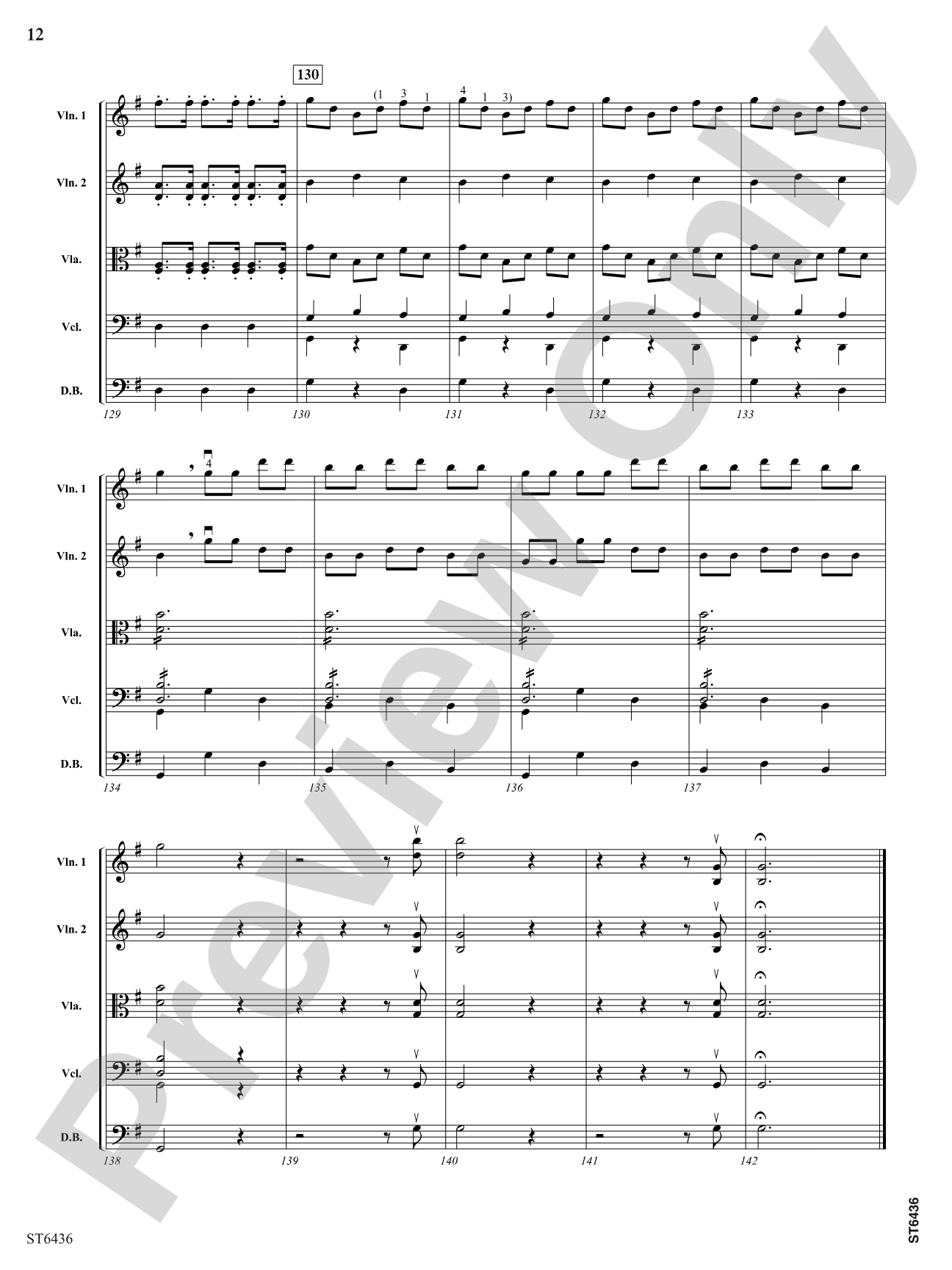 Overture from The Thieving Magpie: String Orchestra Conductor Score & Parts