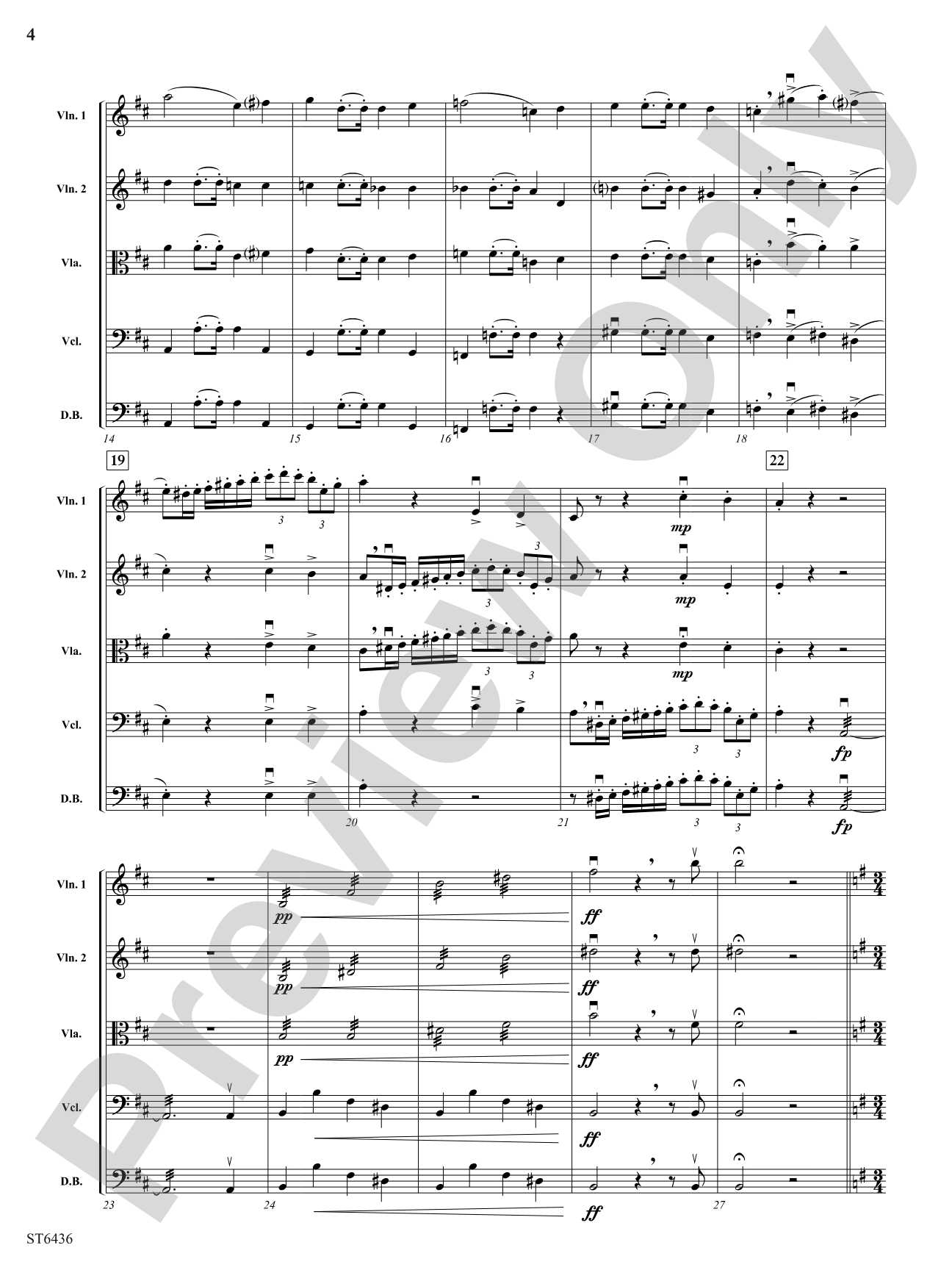 Overture from The Thieving Magpie: String Orchestra Conductor Score & Parts