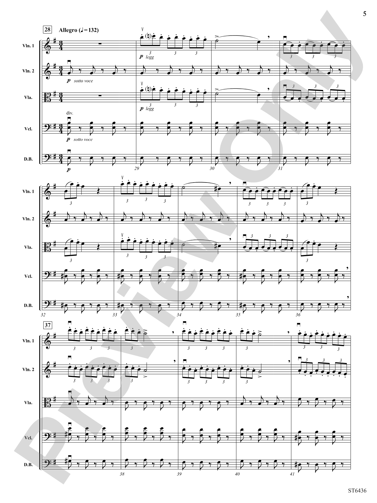 Overture from The Thieving Magpie: String Orchestra Conductor Score & Parts
