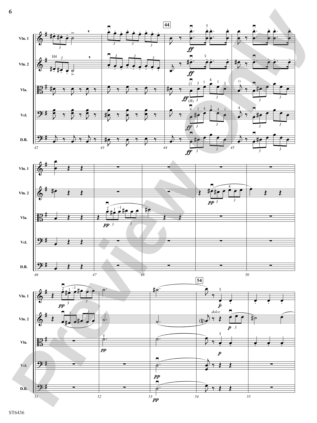 Overture from The Thieving Magpie: String Orchestra Conductor Score & Parts