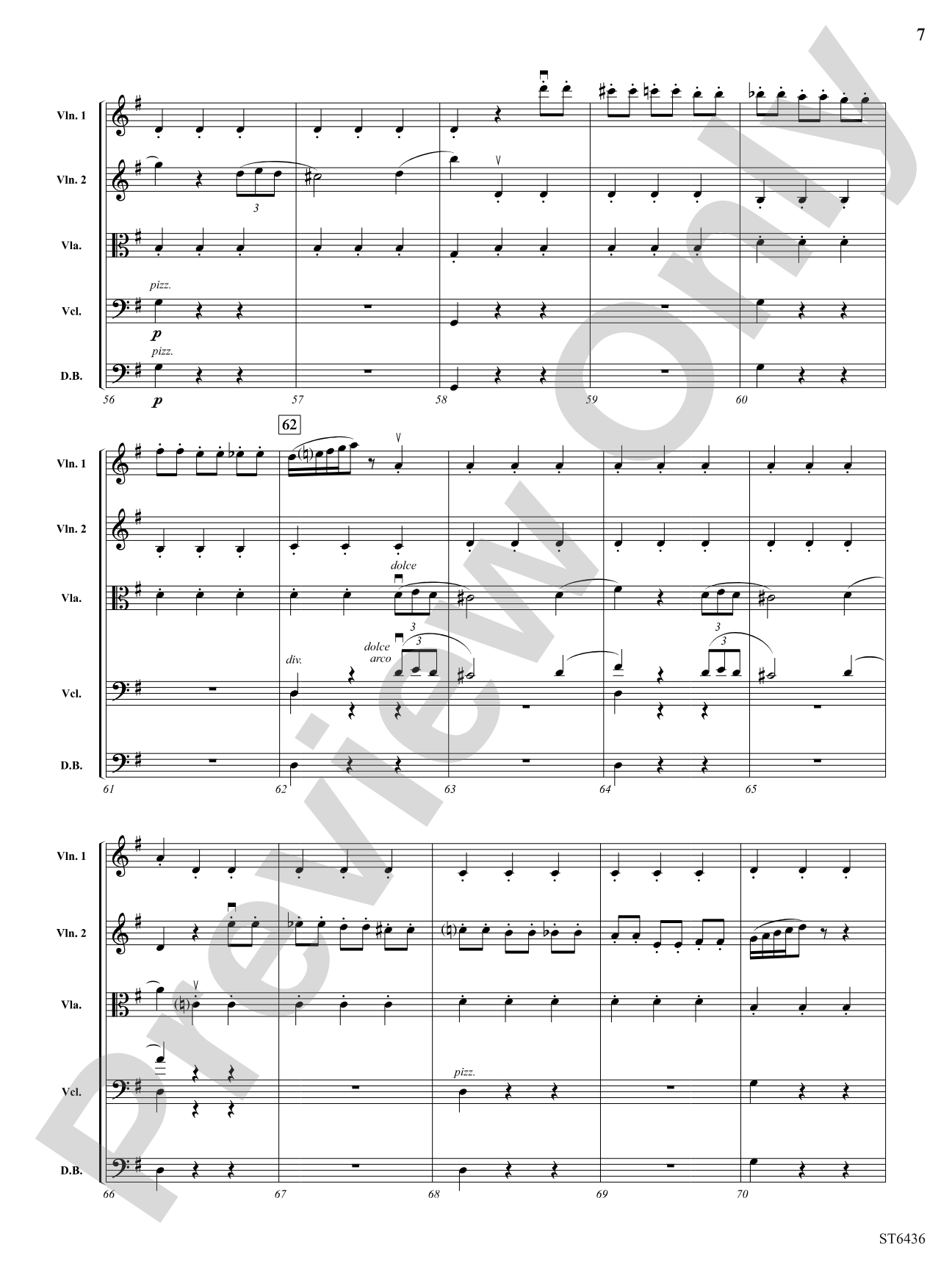 Overture from The Thieving Magpie: String Orchestra Conductor Score & Parts