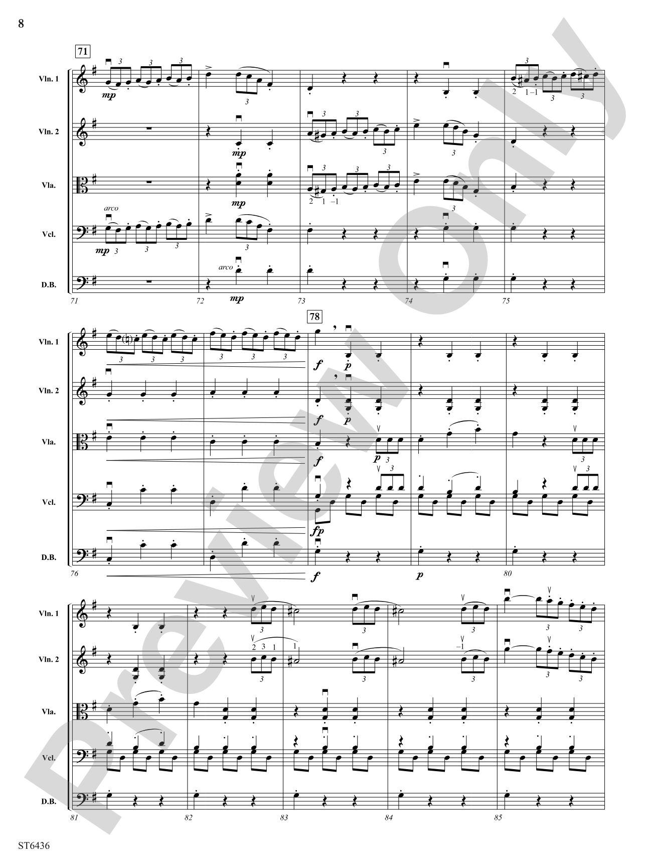 Overture from The Thieving Magpie: String Orchestra Conductor Score & Parts