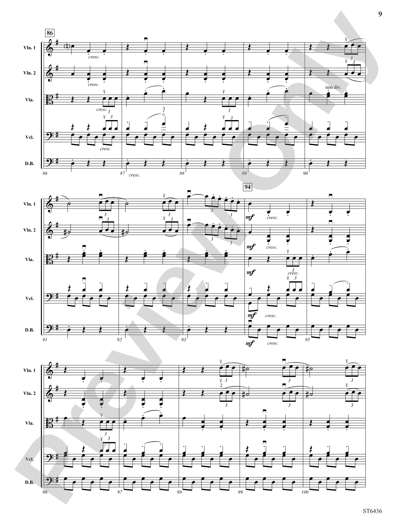 Overture from The Thieving Magpie: String Orchestra Conductor Score & Parts