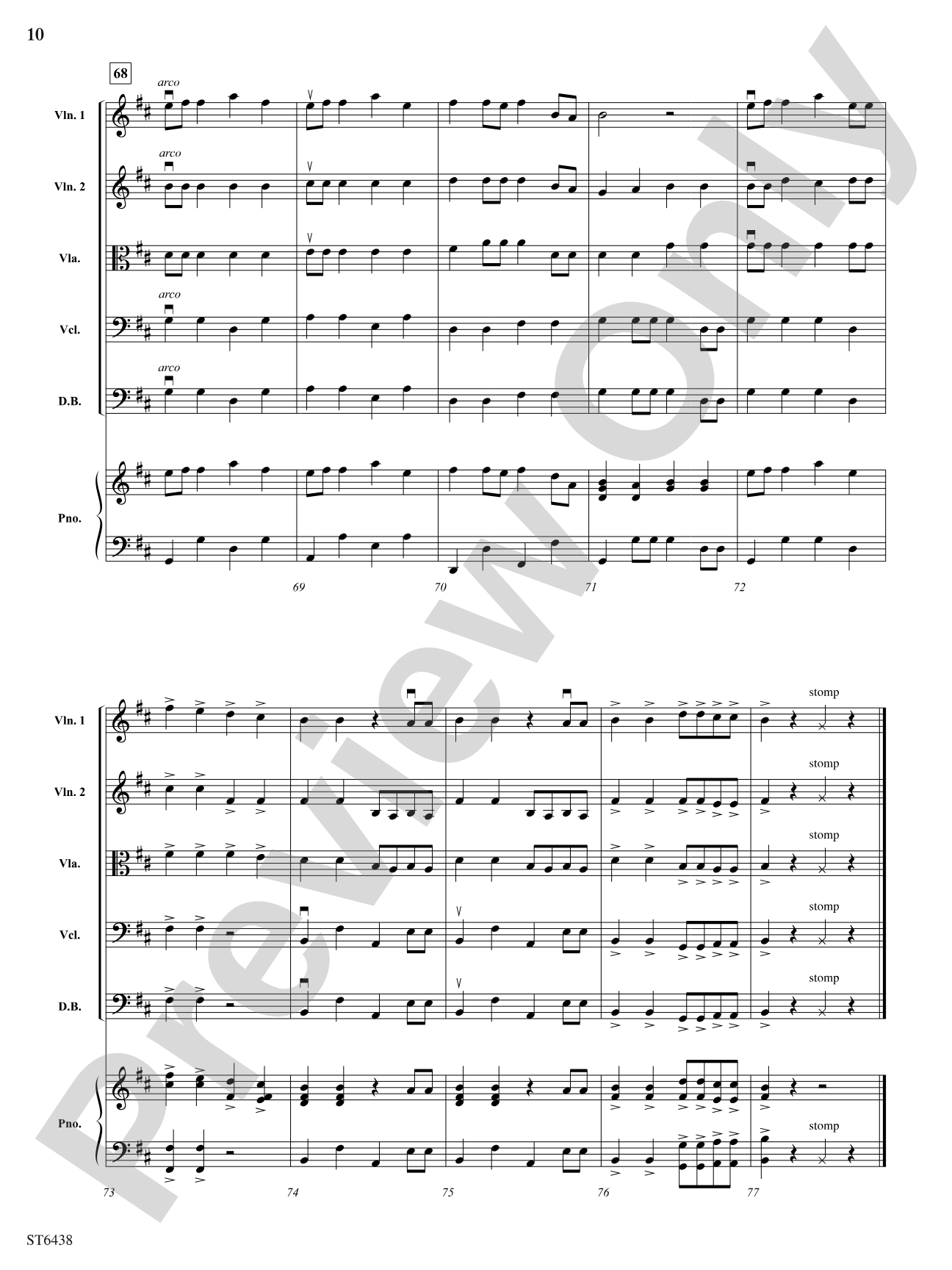 Stomp It!: String Orchestra Conductor Score & Parts