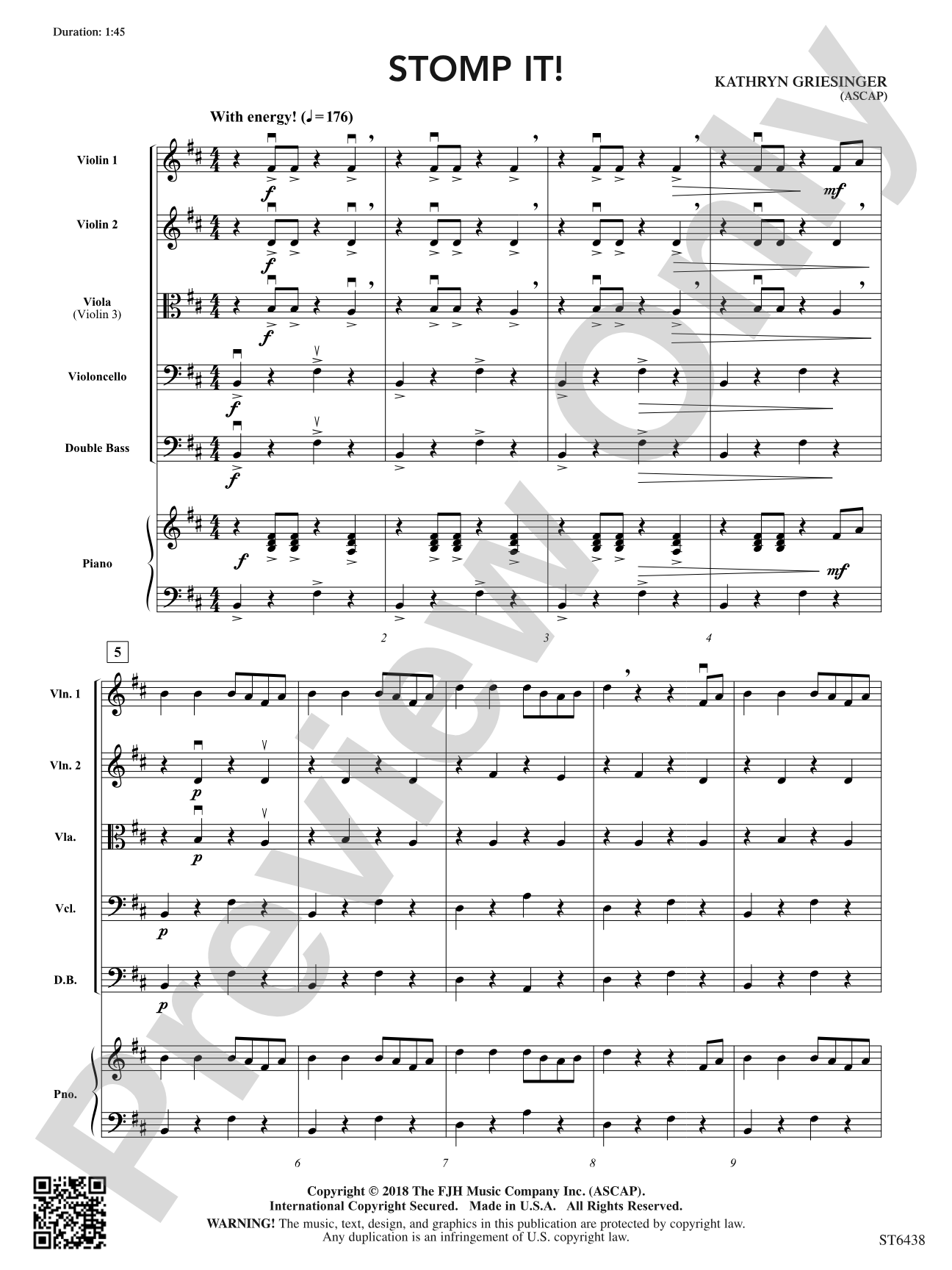 Stomp It!: String Orchestra Conductor Score & Parts