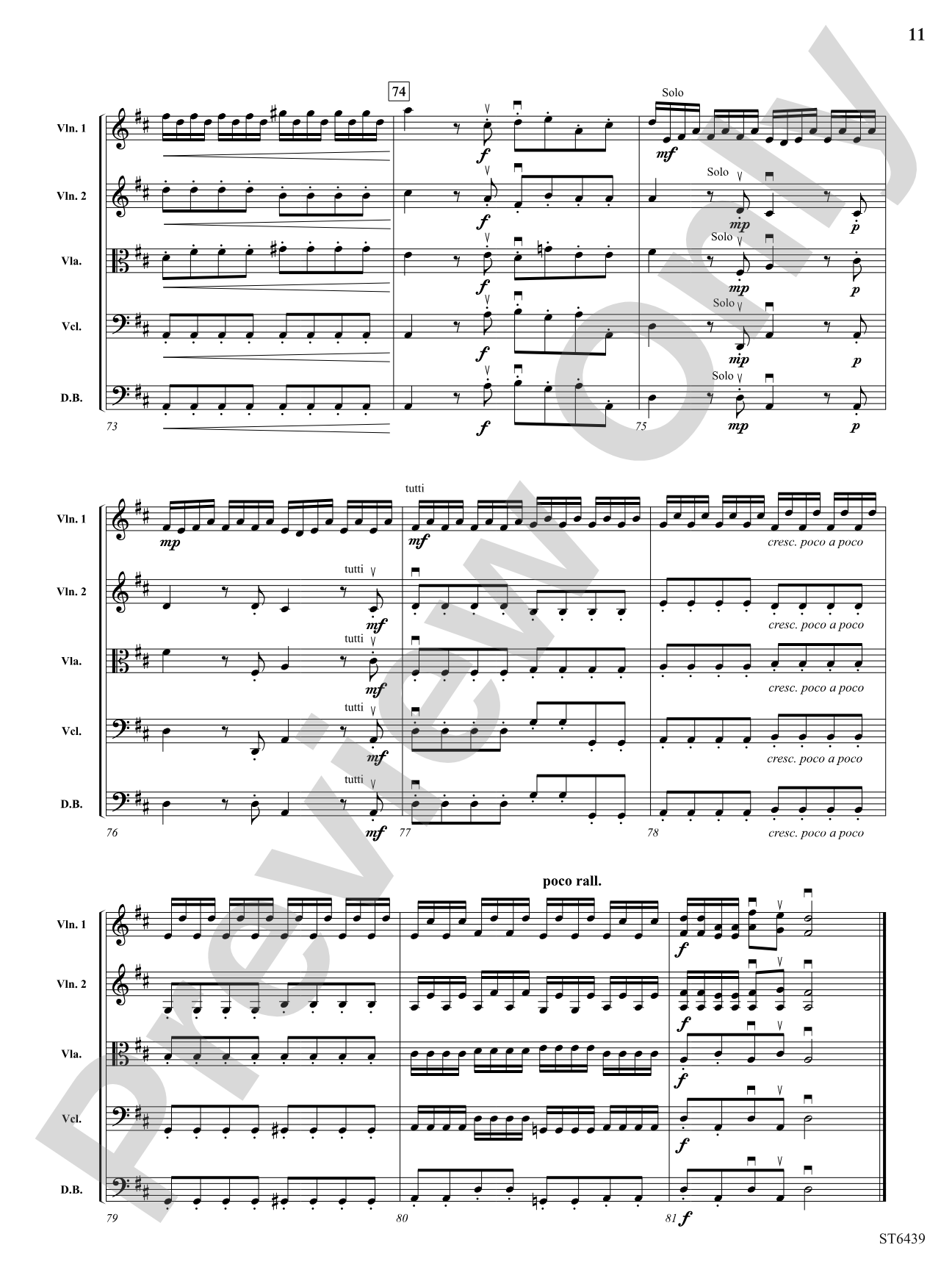 Concerto Grosso in D Major: String Orchestra Conductor Score & Parts