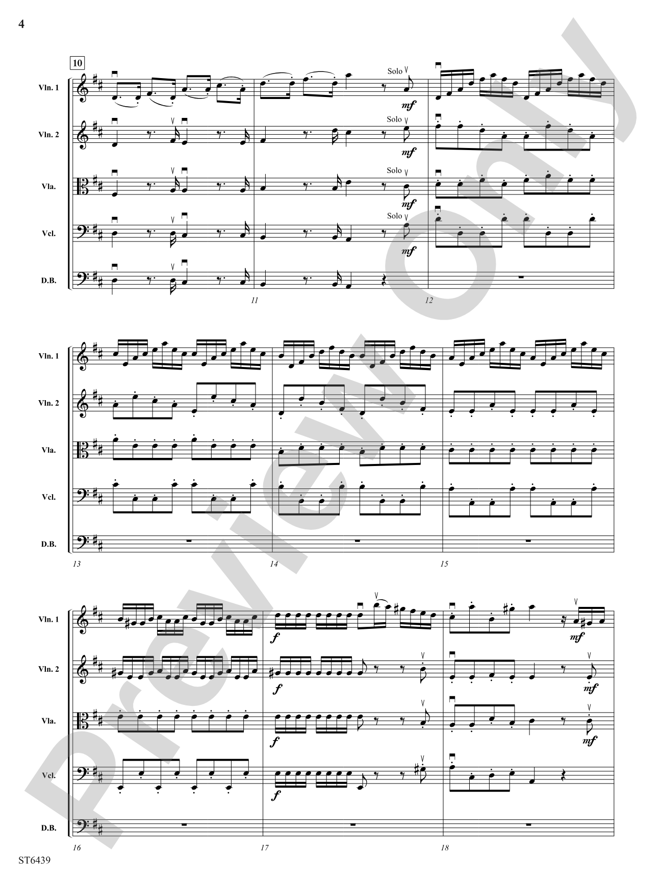 Concerto Grosso in D Major: String Orchestra Conductor Score & Parts