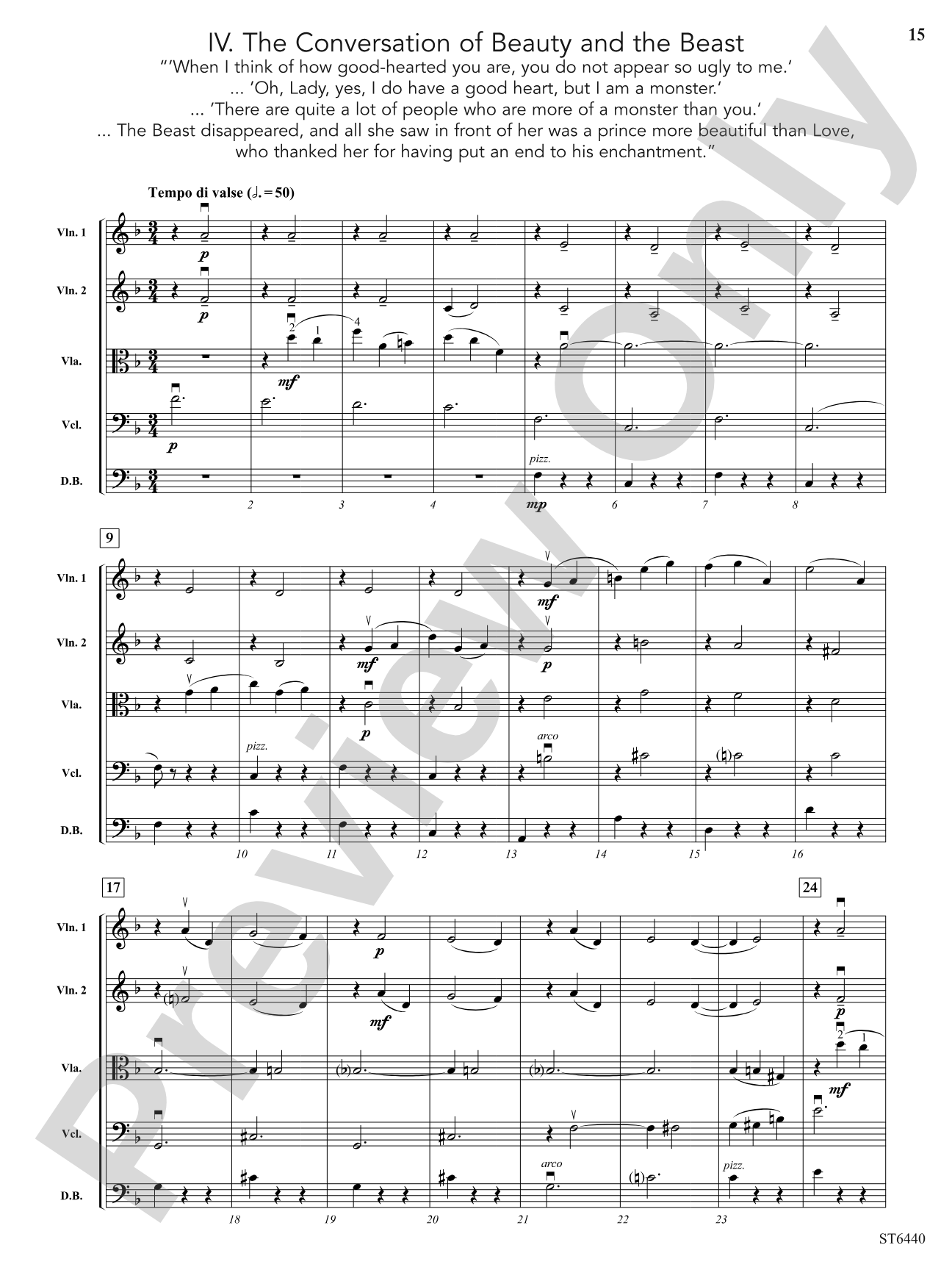 Mother Goose Suite: String Orchestra Conductor Score & Parts