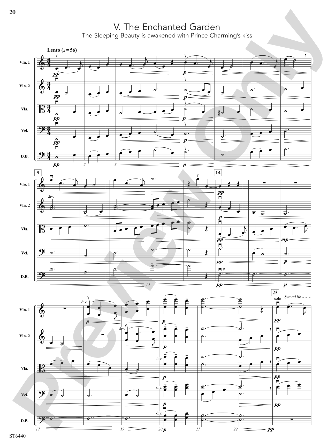 Mother Goose Suite: String Orchestra Conductor Score & Parts