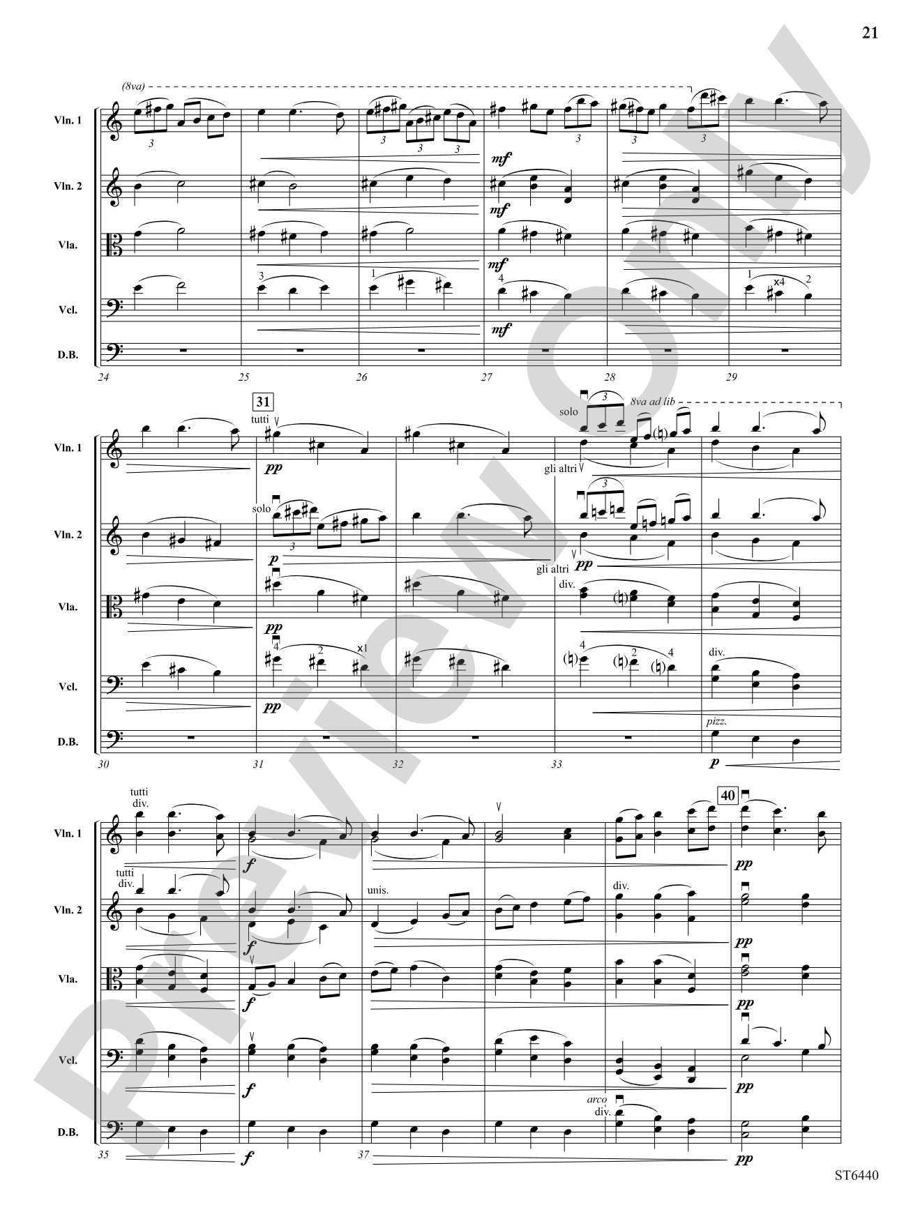 Mother Goose Suite: String Orchestra Conductor Score & Parts