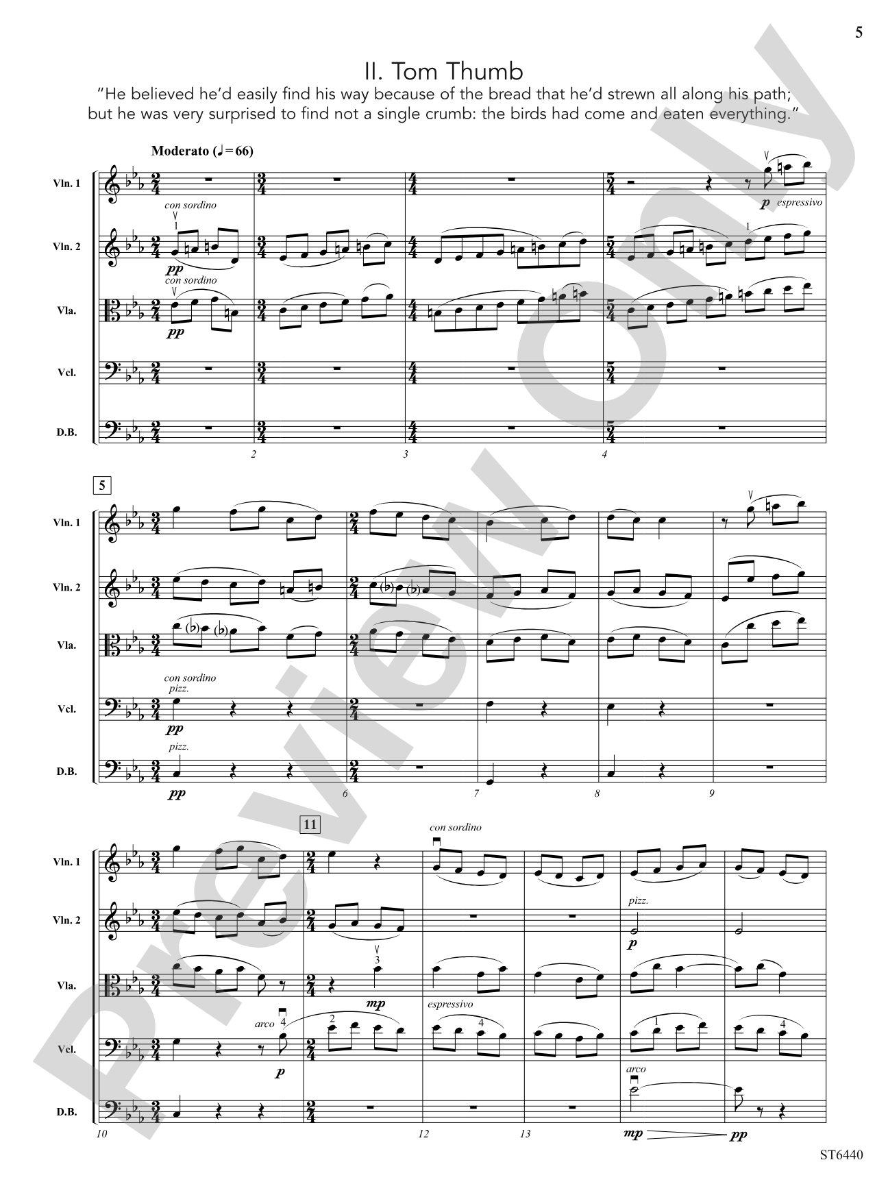 Mother Goose Suite: String Orchestra Conductor Score & Parts