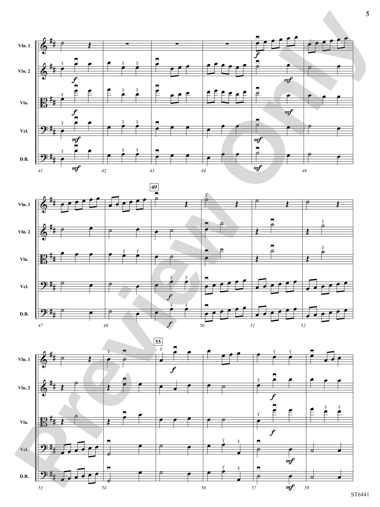 Largo and Presto: String Orchestra Conductor Score & Parts