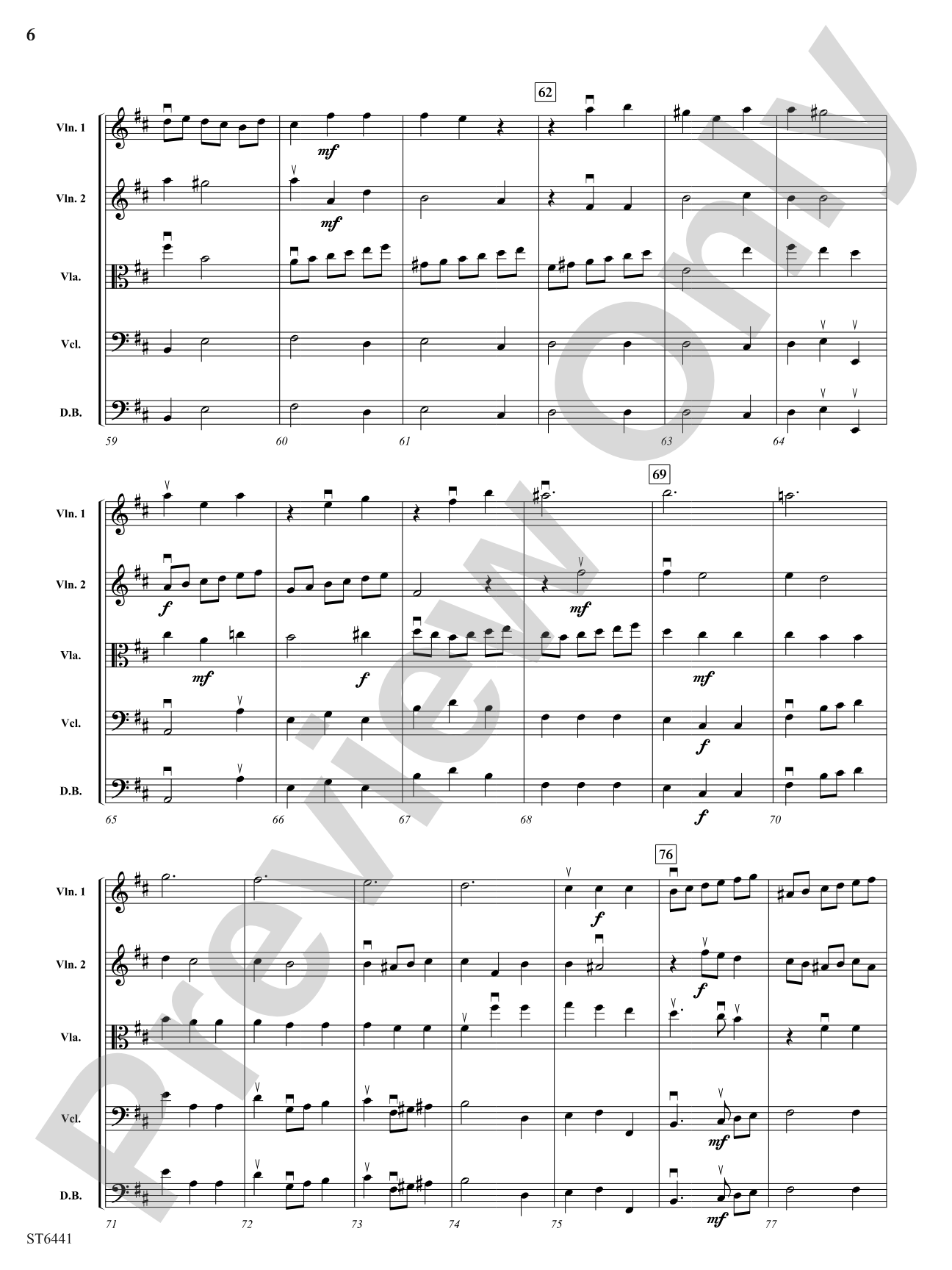 Largo and Presto: String Orchestra Conductor Score & Parts